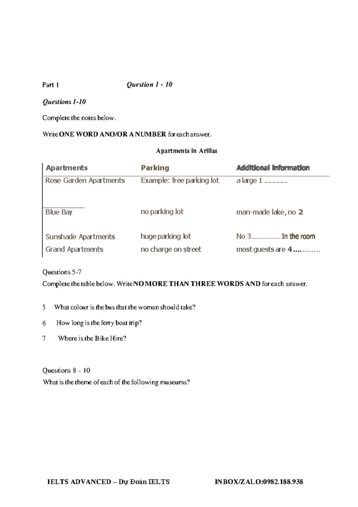 TEST 11 - IELTS Listening Practice Questions & Answers - Studocu