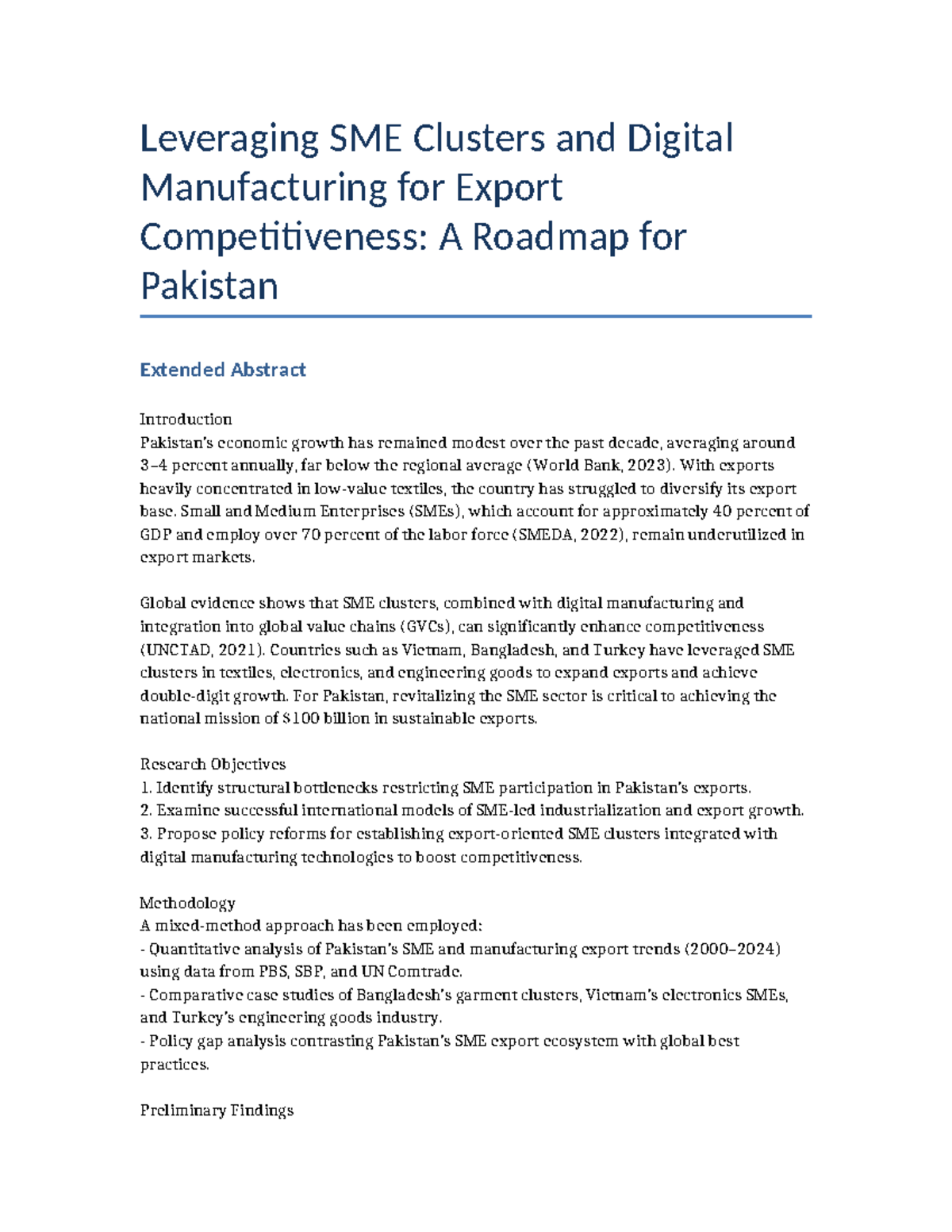 Leveraging SME Clusters & Digital Mfg for Export Growth: A Roadmap for ...