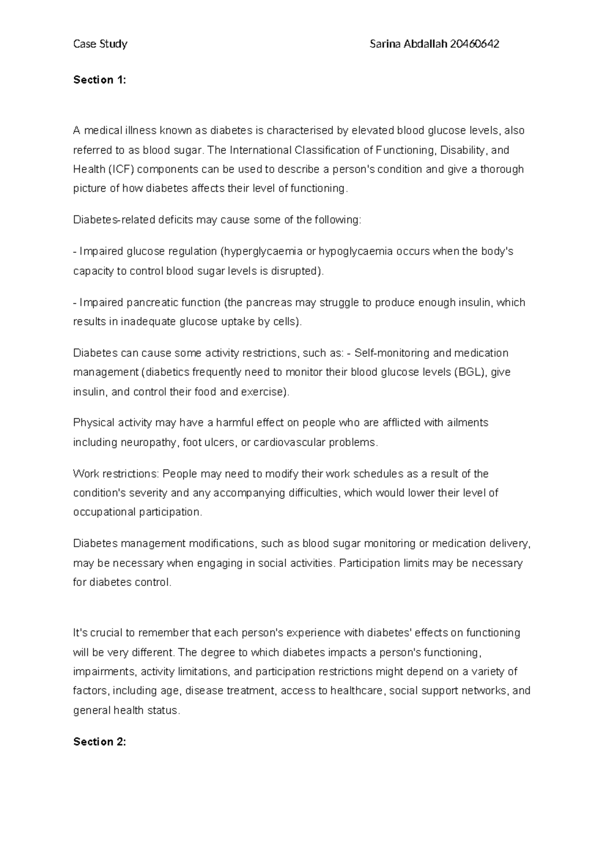 Case Study 12:6 - Diabetes Management and Patient Functioning Analysis ...