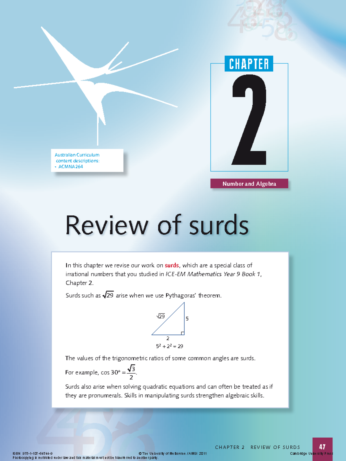 Chap 2 Review of Surds - Lecture notes 1.3 - 134 2 578 6 8 6 42 9 0 4 2 ...