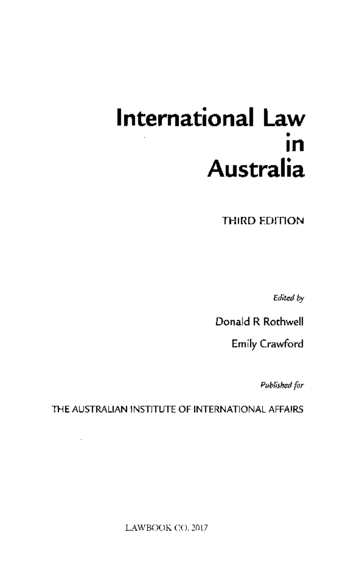 VBO Chapter - International Law 1n Australia THIRD EDITION Editedby ...