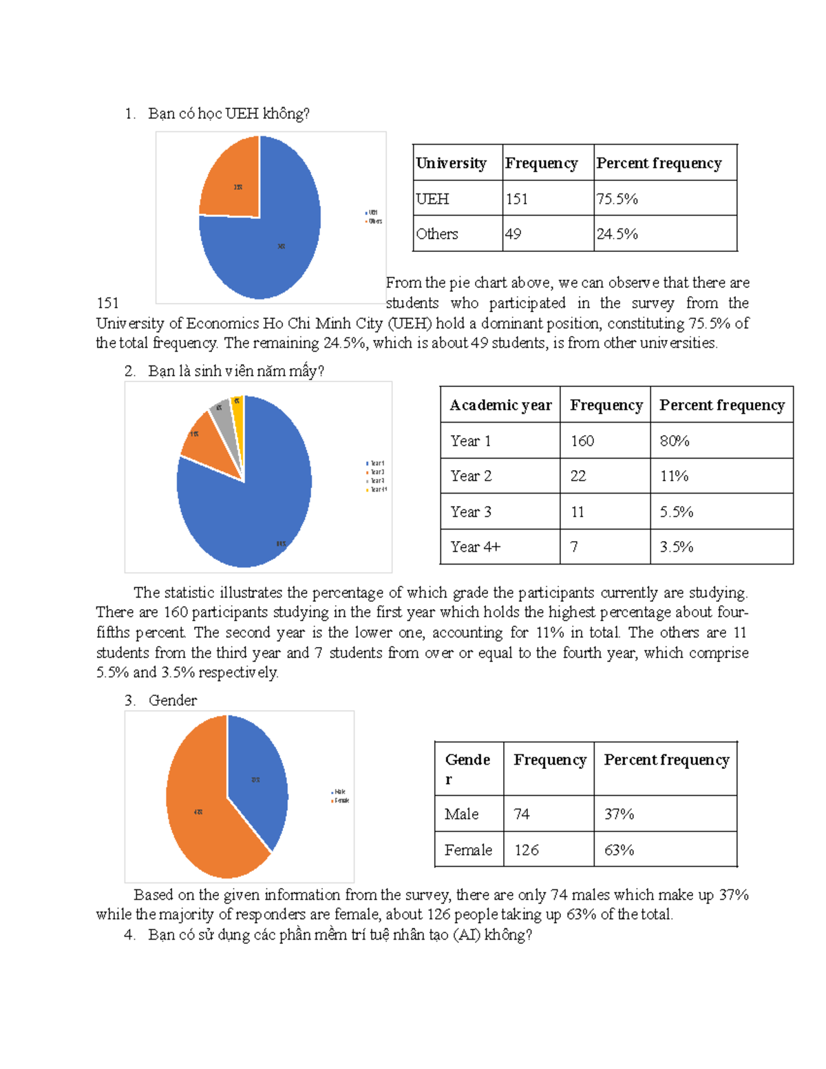 4 - stats notes - Bạn có học UEH không? From the pie chart above, we ...