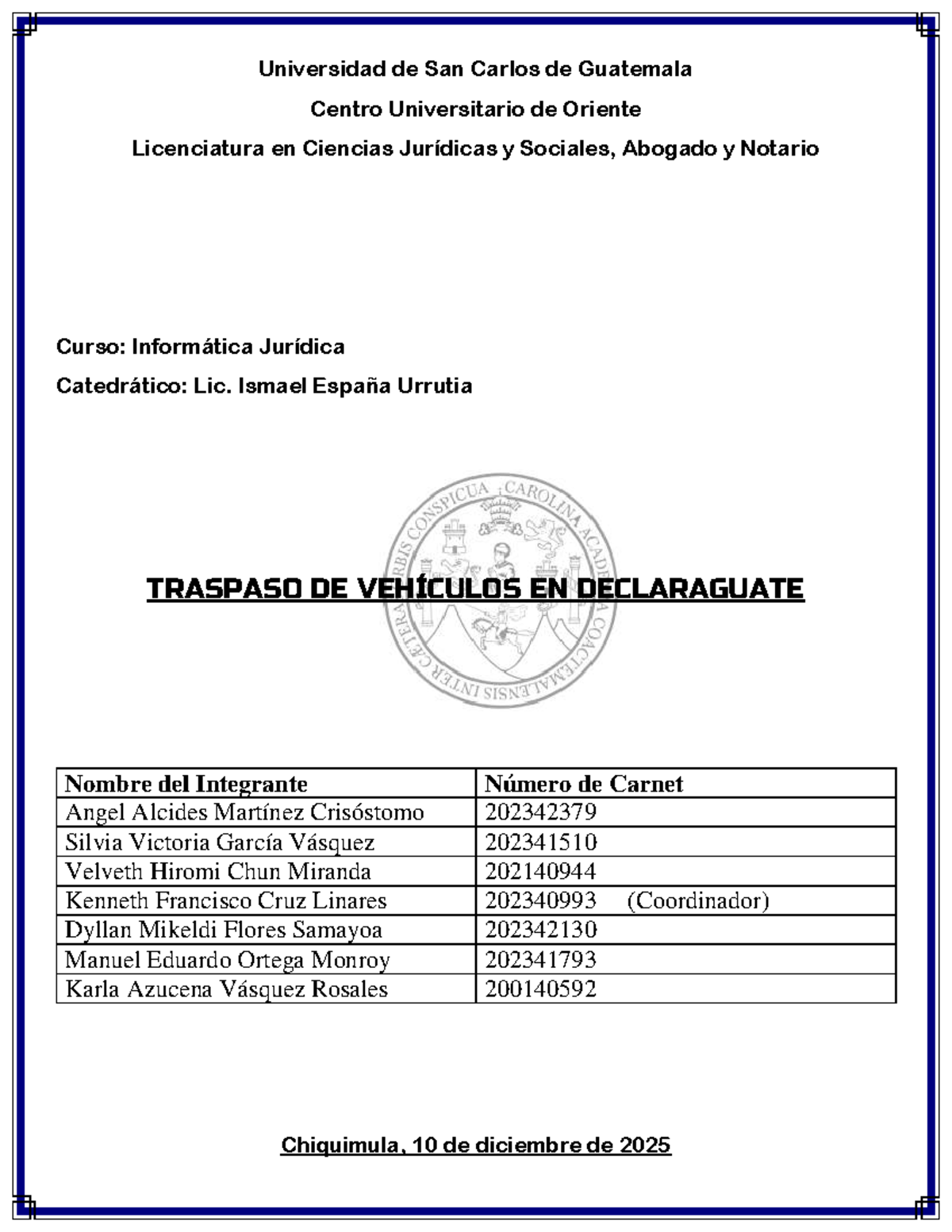 Traspaso de Vehículos en Guatemala: Guía Práctica (INF-2025) - Document Preview