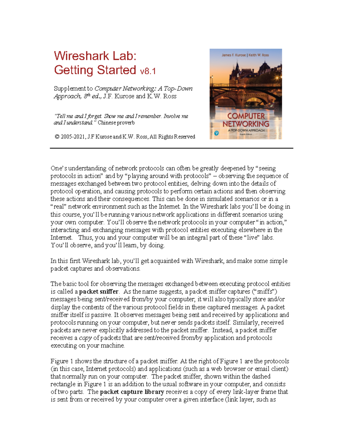 1 Wireshark Intro v8 - Assignment - Wireshark Lab: Getting Started v8 ...