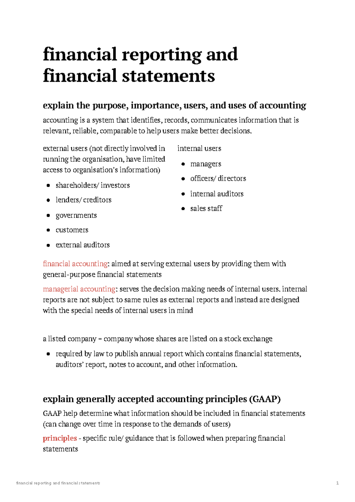 Financial Reporting & Statements: Purpose, Users, and GAAP Explained ...