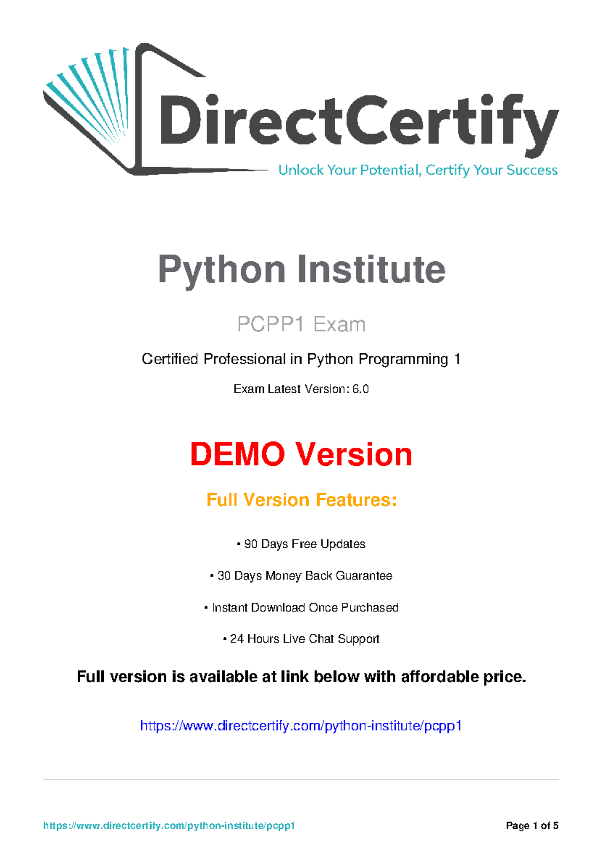 PCPP1 Python Certification | Latest PDF Dumps & Practice Test Q&A ...