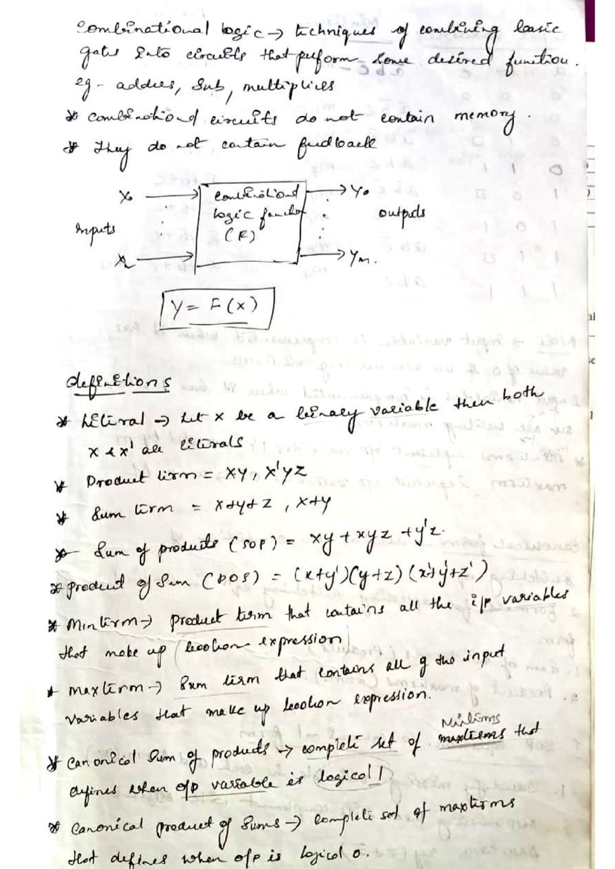 DSDV Notes: Combinational Logic Techniques and Circuit Design - Studocu