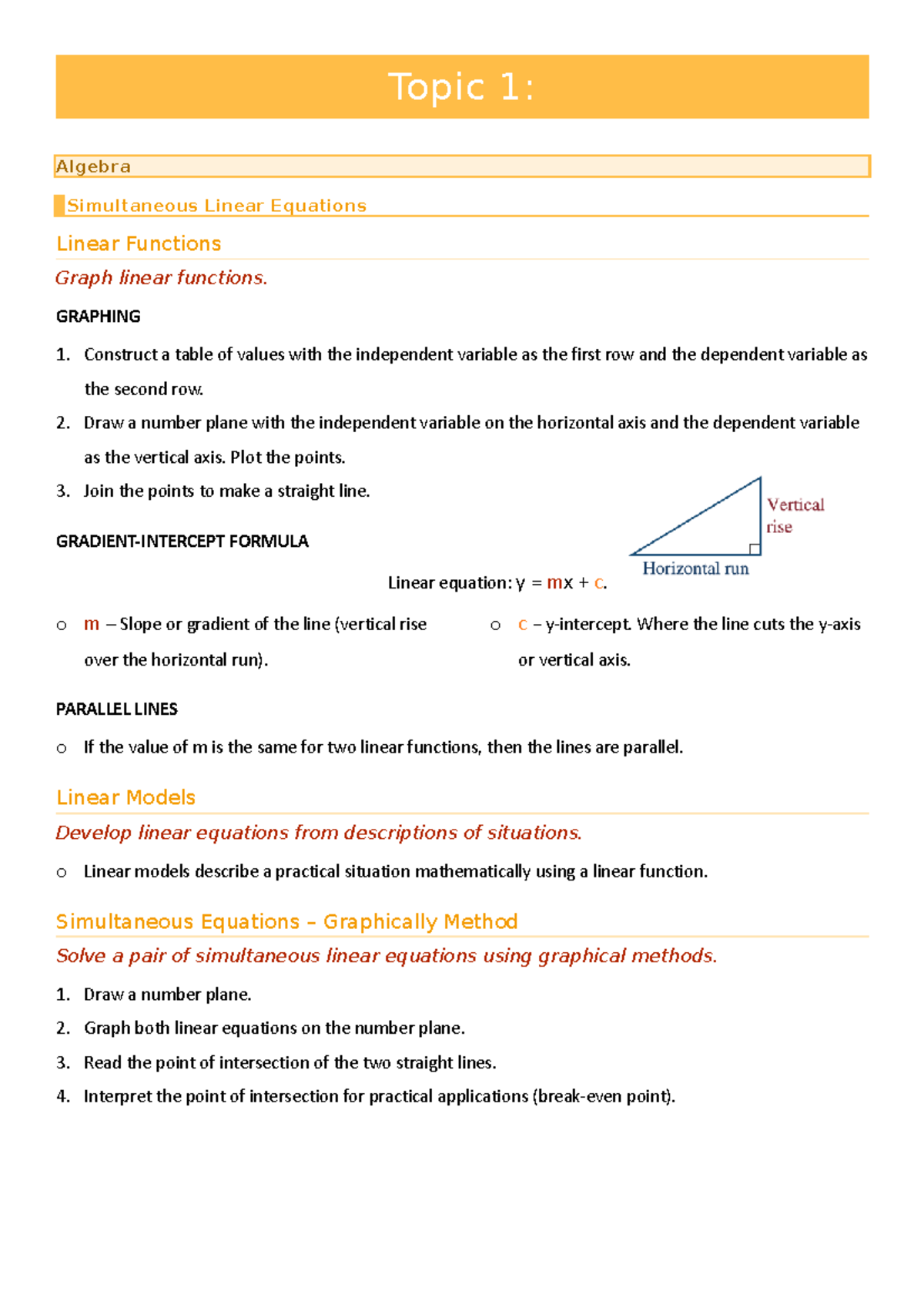 Math 101: Algebra & Trigonometry Study Notes - Studocu