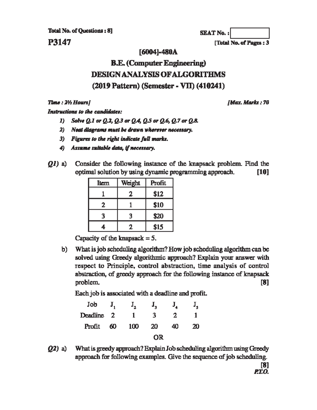 DAA Seminar Notes - Design Analysis of Algorithms (410241) April 2023 ...