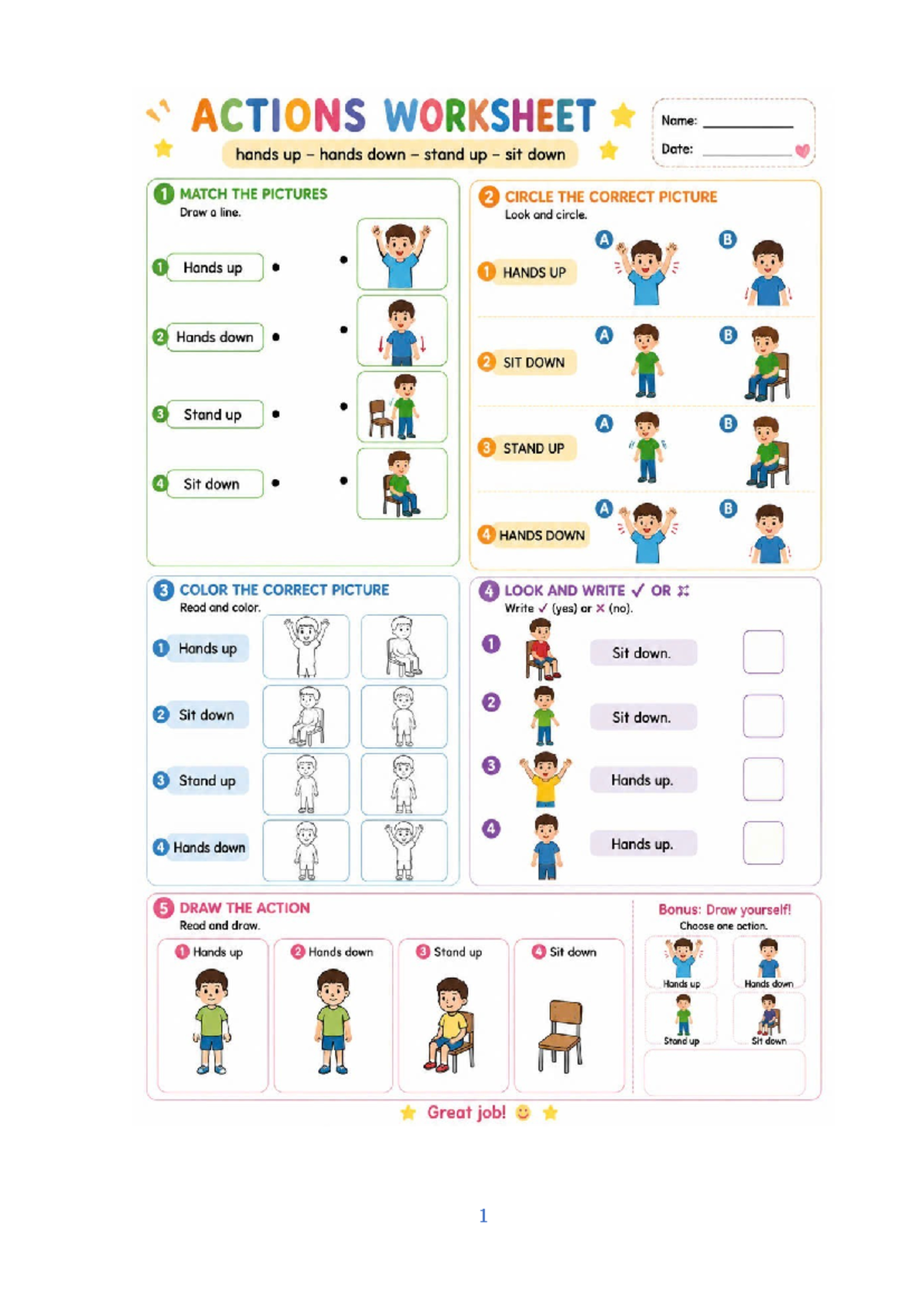 Classroom Commands Worksheet G1, G2: Actions and Activities - Studocu