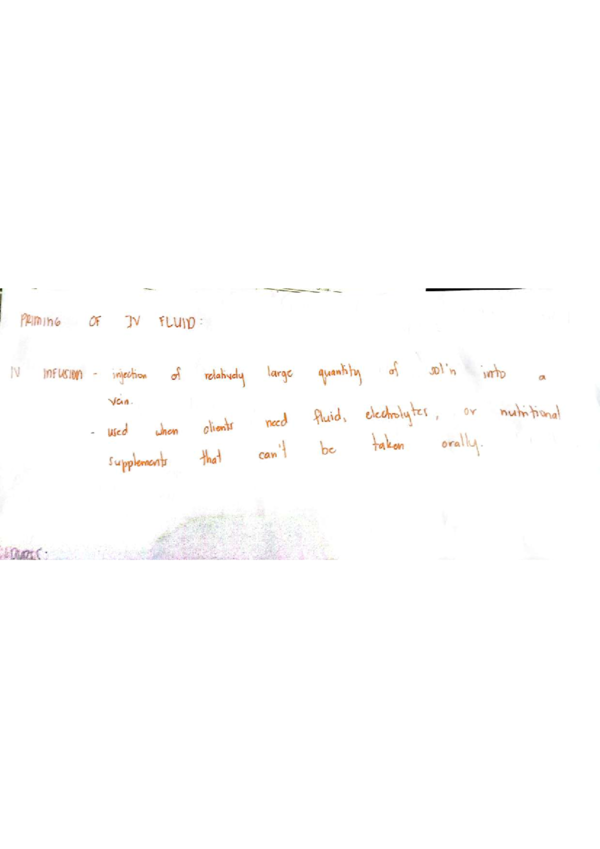 1000009414 - IV Infusion - gen biology 1 - PRIMING OF IV FLUID: N ...