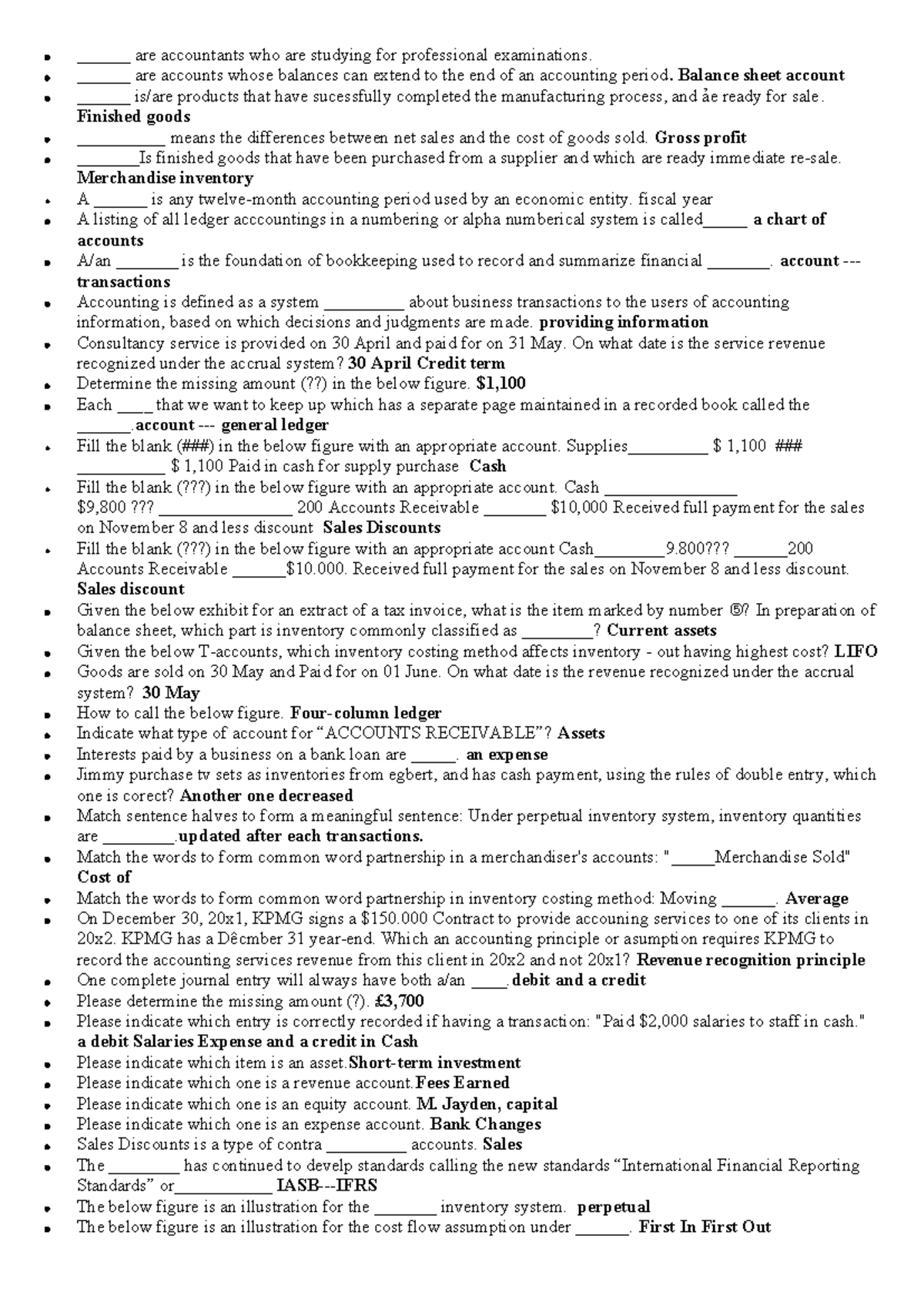 Accounting Principles and Practices: Professional Exam Study Guide ...