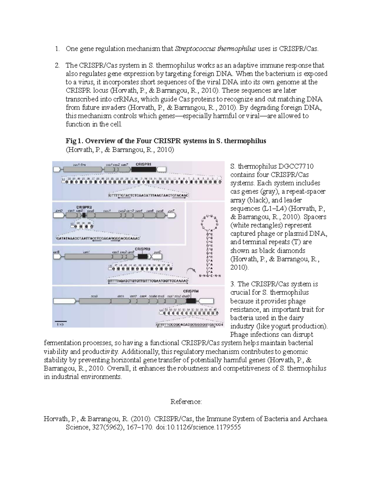 Gene Regulation Mechanism in S. thermophilus: CRISPR Systems Explained ...