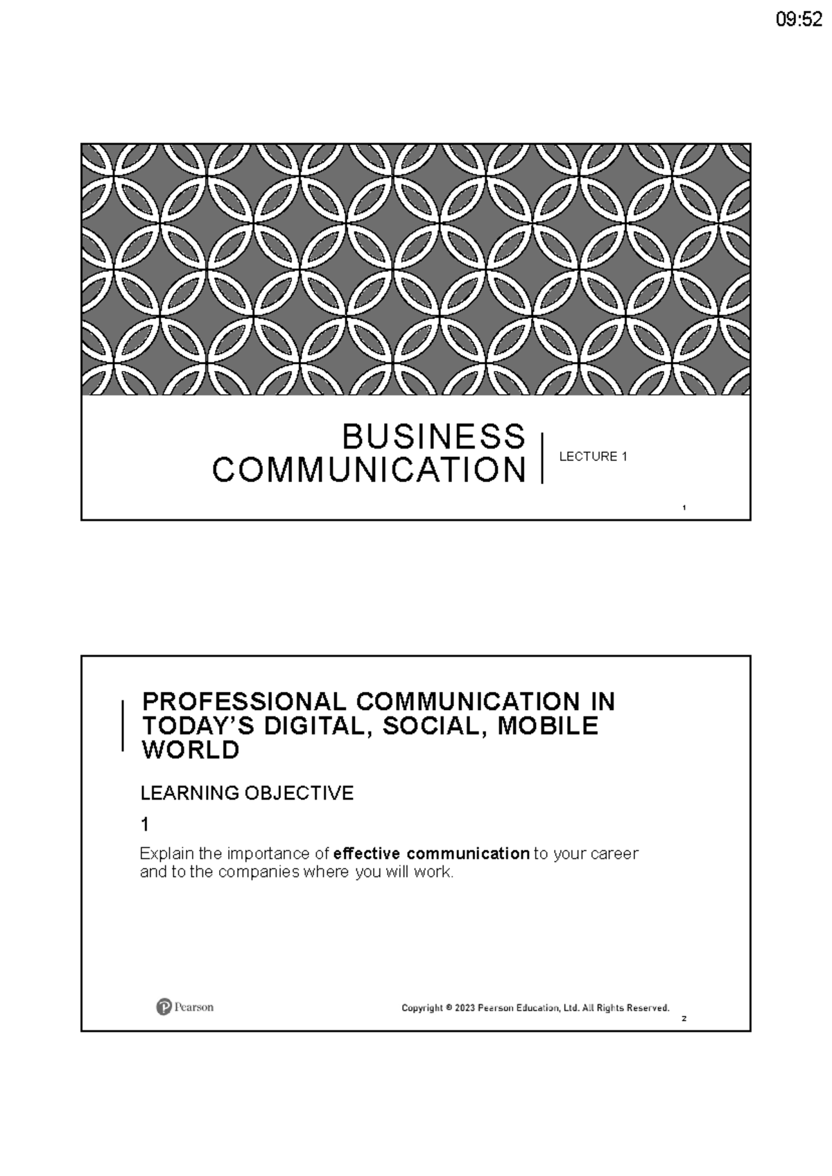 BC1(2023) - lecture 1 of business communication - BUSINESS ...