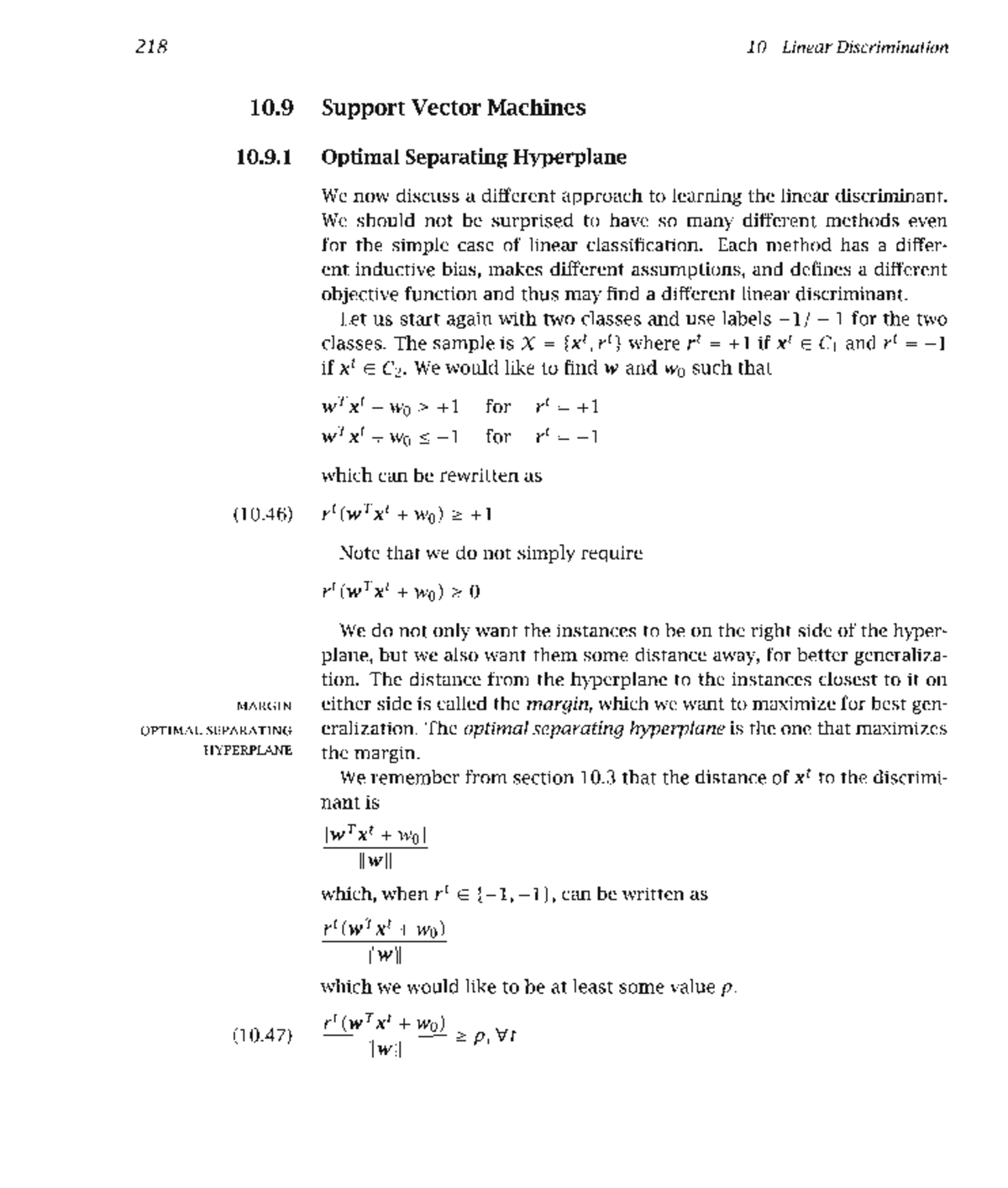 SVM and Optimal Separating Hyperplane in Machine Learning (ML101) - Studocu