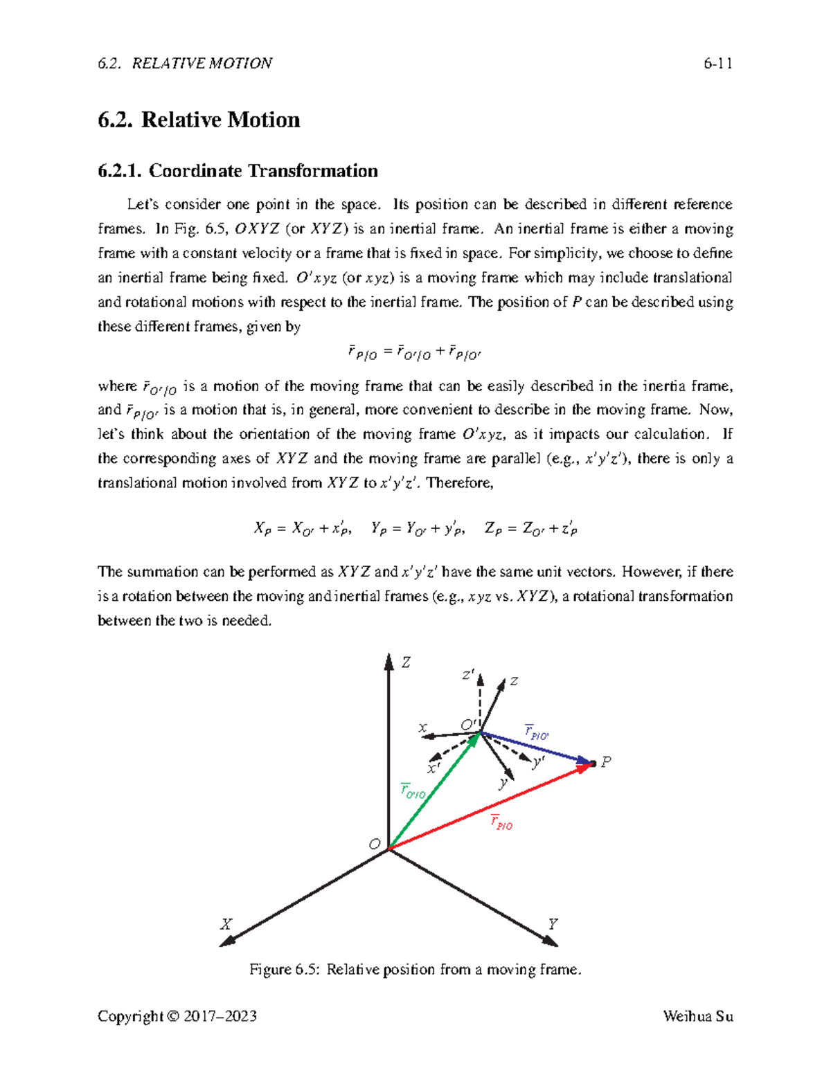 Intermediate Dynamics: 6.2 Relative Motion and Rotational ...