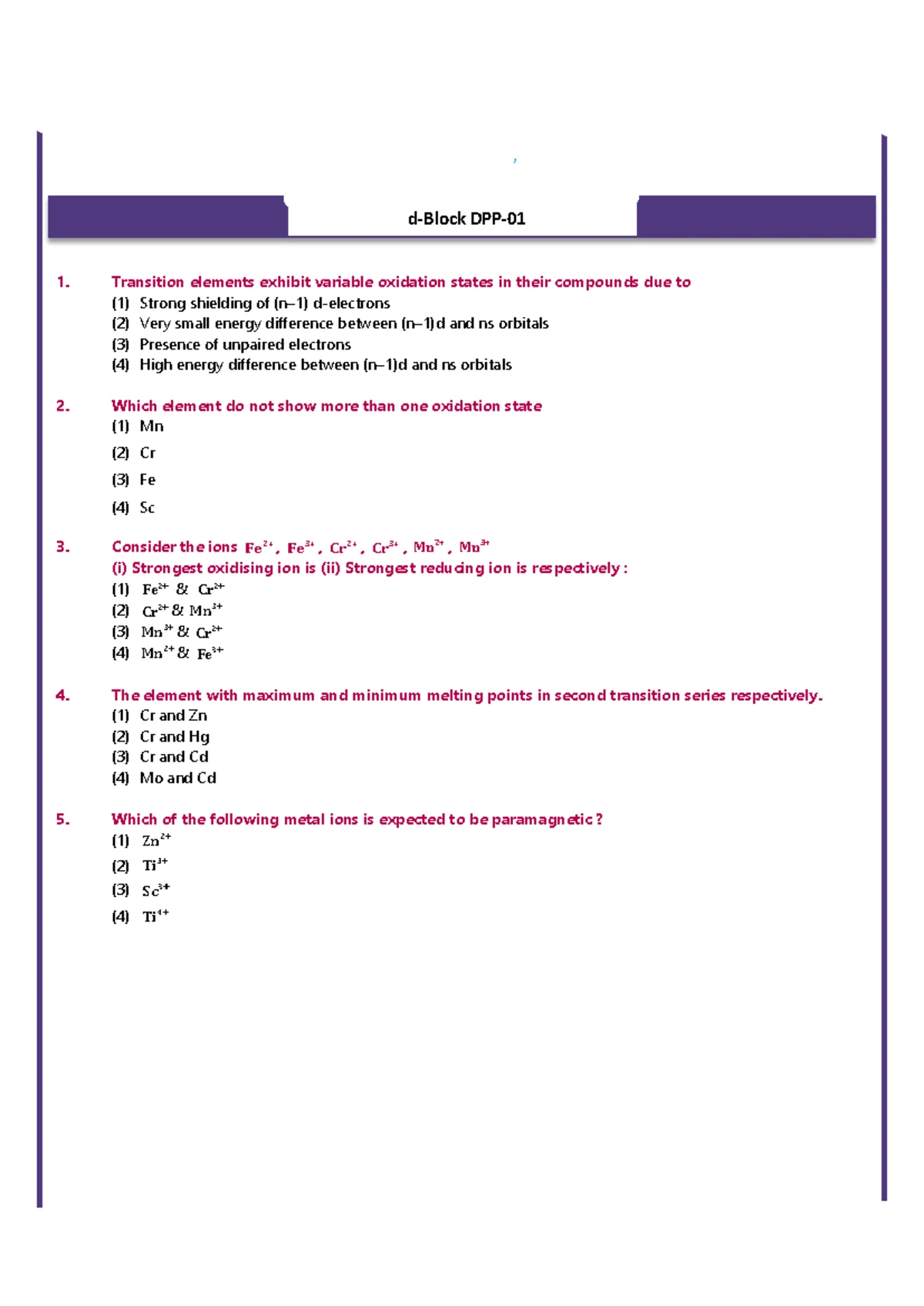 Chemical Kinetics Test (NEET Pattern) - Answer Key & Solutions - Studocu