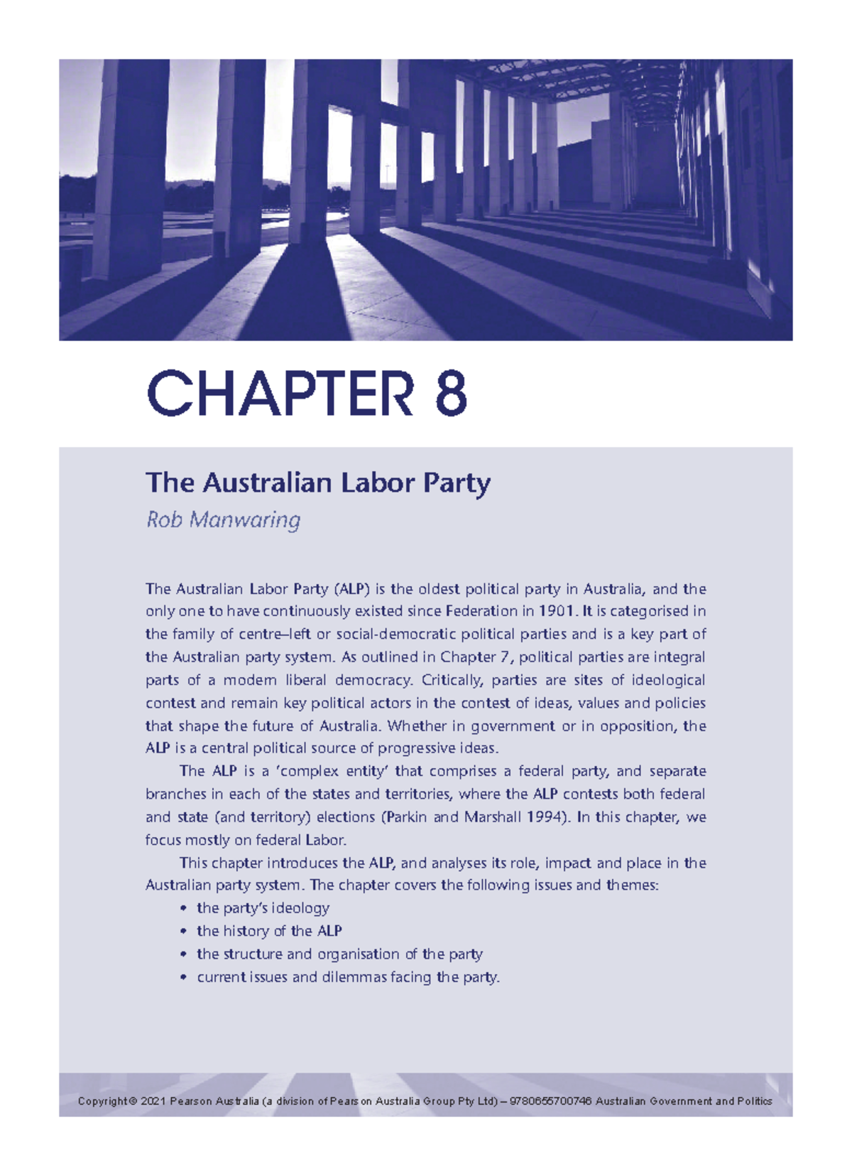 CHAPTER 8: The Australian Labor Party - Ideology and Impact (POL101 ...