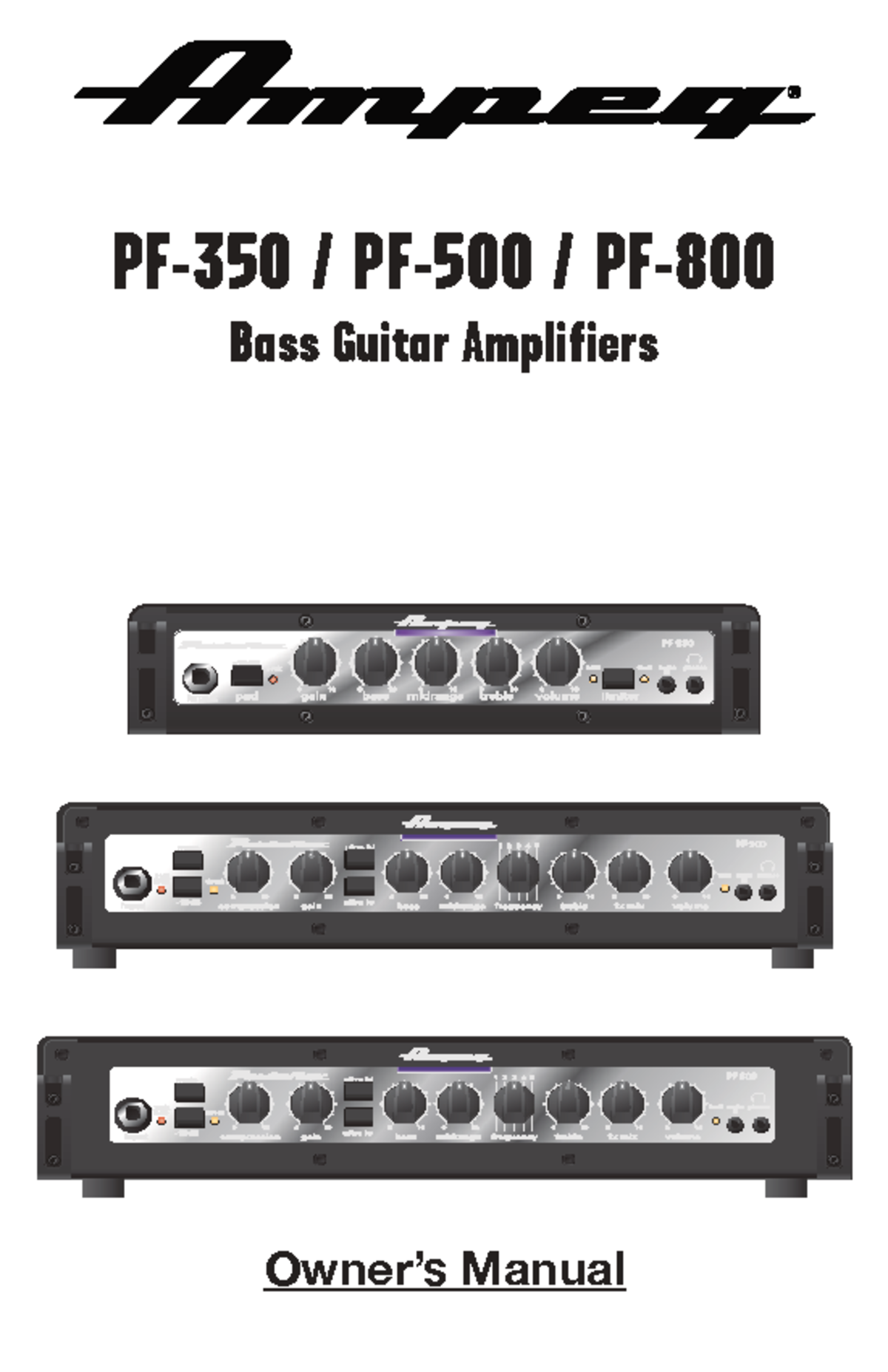 Owner #39 s Manual for Ampeg PF 500 Bass Guitar Amplifier Studocu Owner #39 s Manual for Ampeg PF 500 Bass Guitar Amplifier Studocu