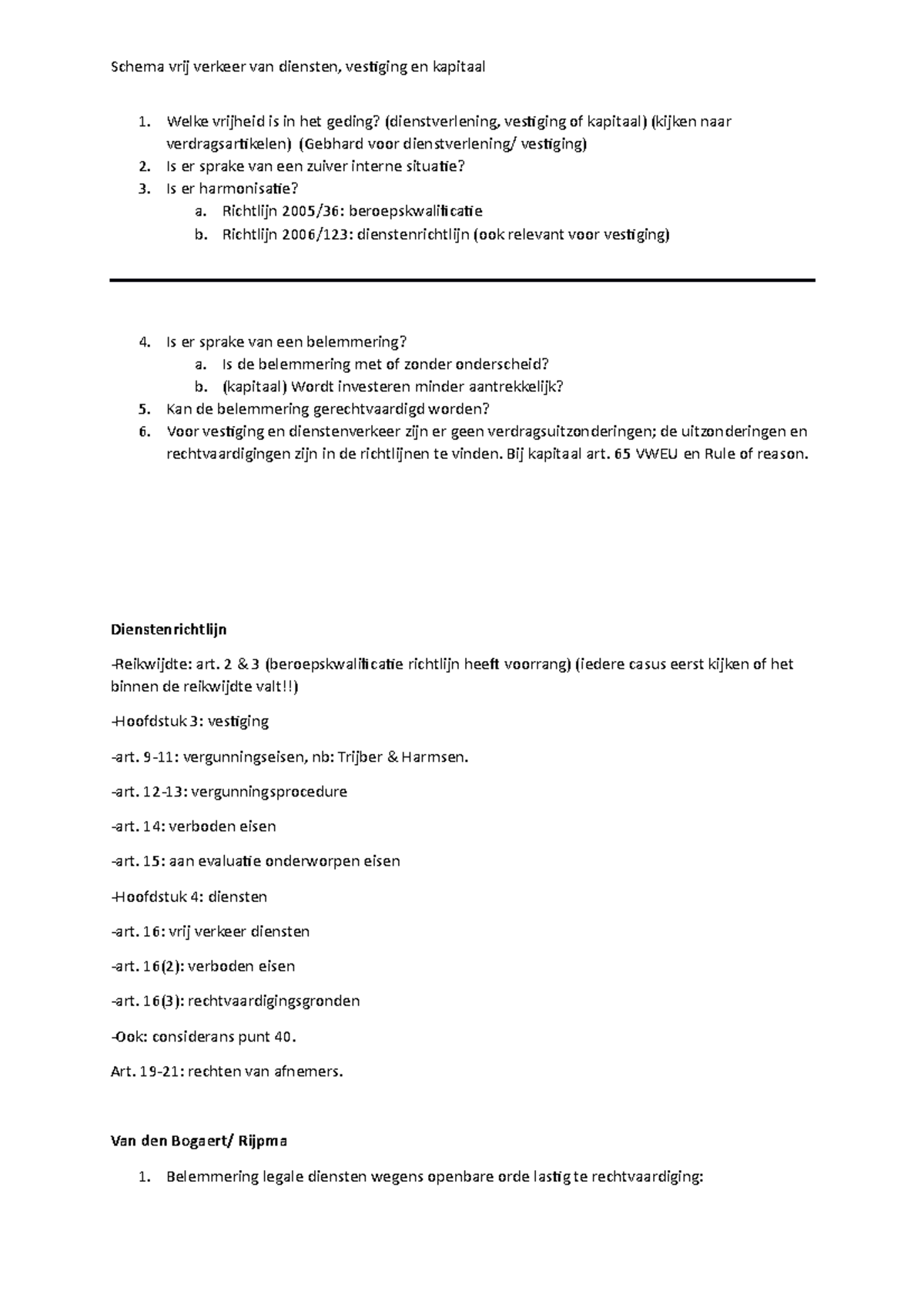 Artikel 83: Vrijheid van vestiging, vrijheid van beweging