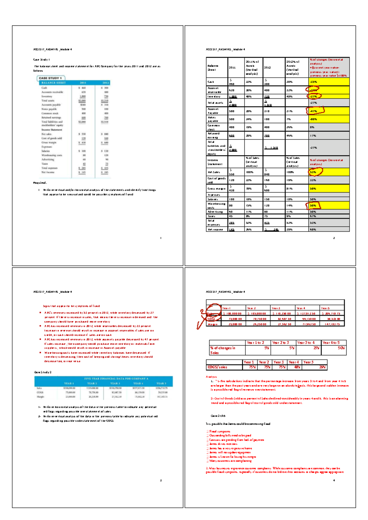 ACCT317_Module 04 Case Study Analysis and Answers - Studocu