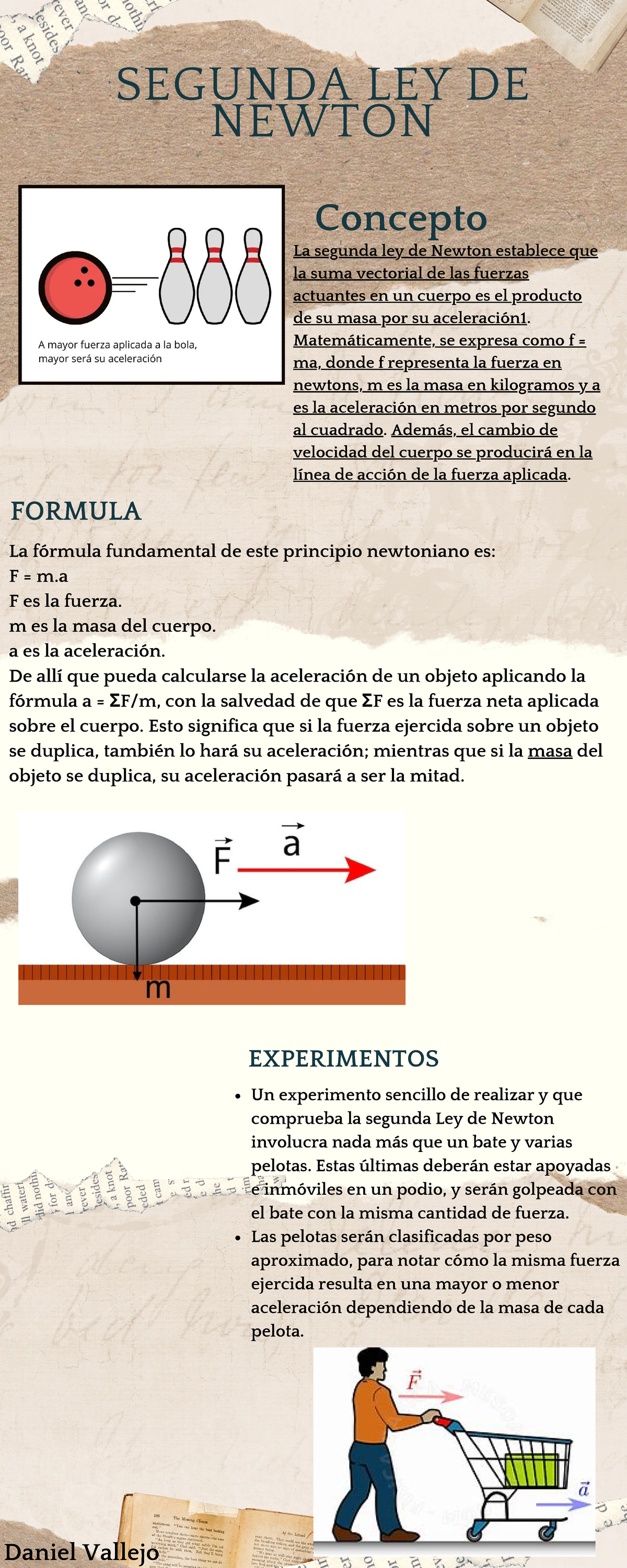 Hoja De Trabajo Sobre La Segunda Ley De Newton