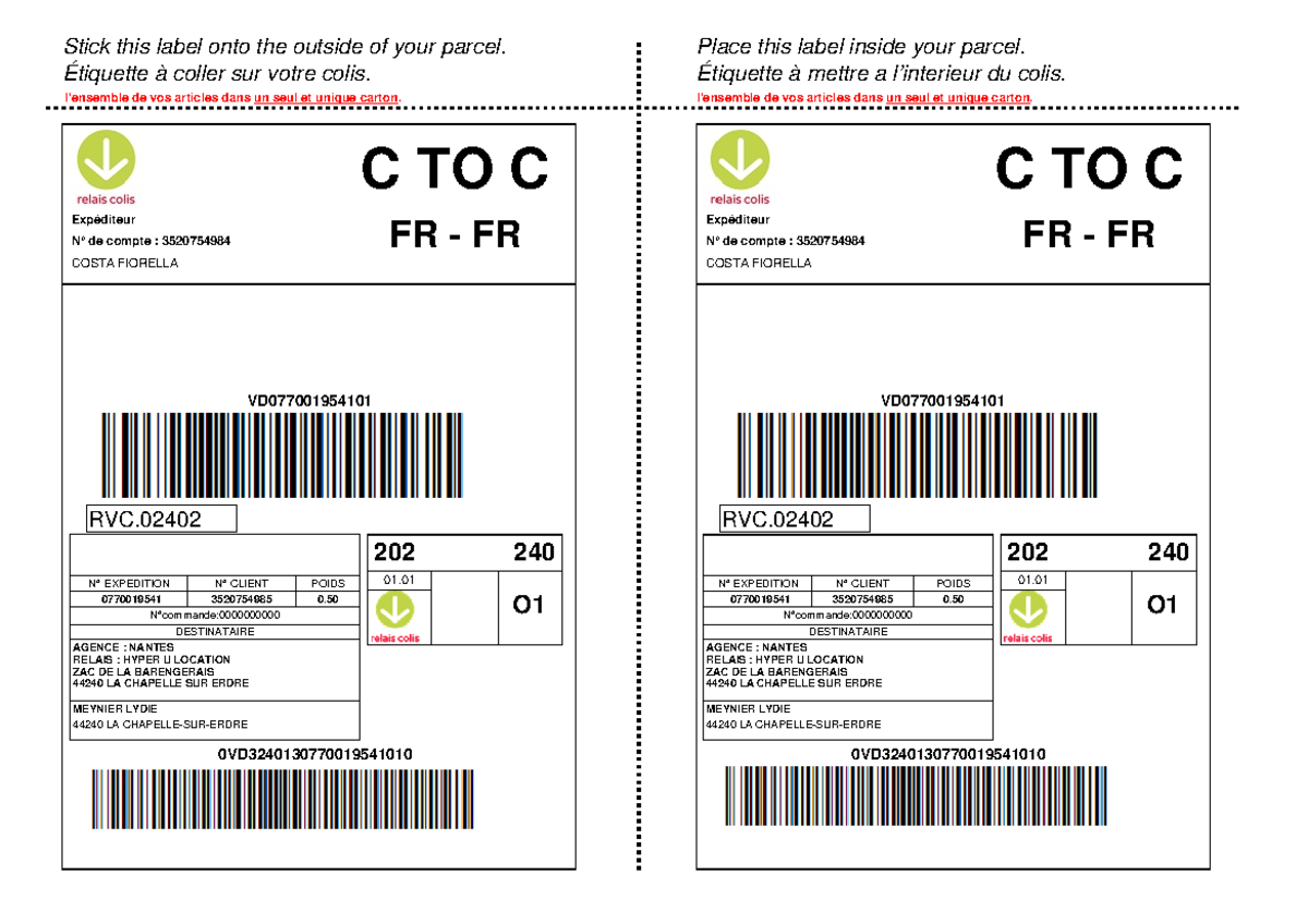Parcel Label Instructions and Important Information for Shipping - Studocu