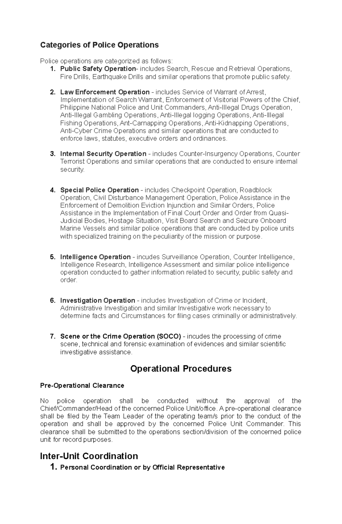 LEA-314: Comprehensive Guide to Police Operations and Procedures - Studocu