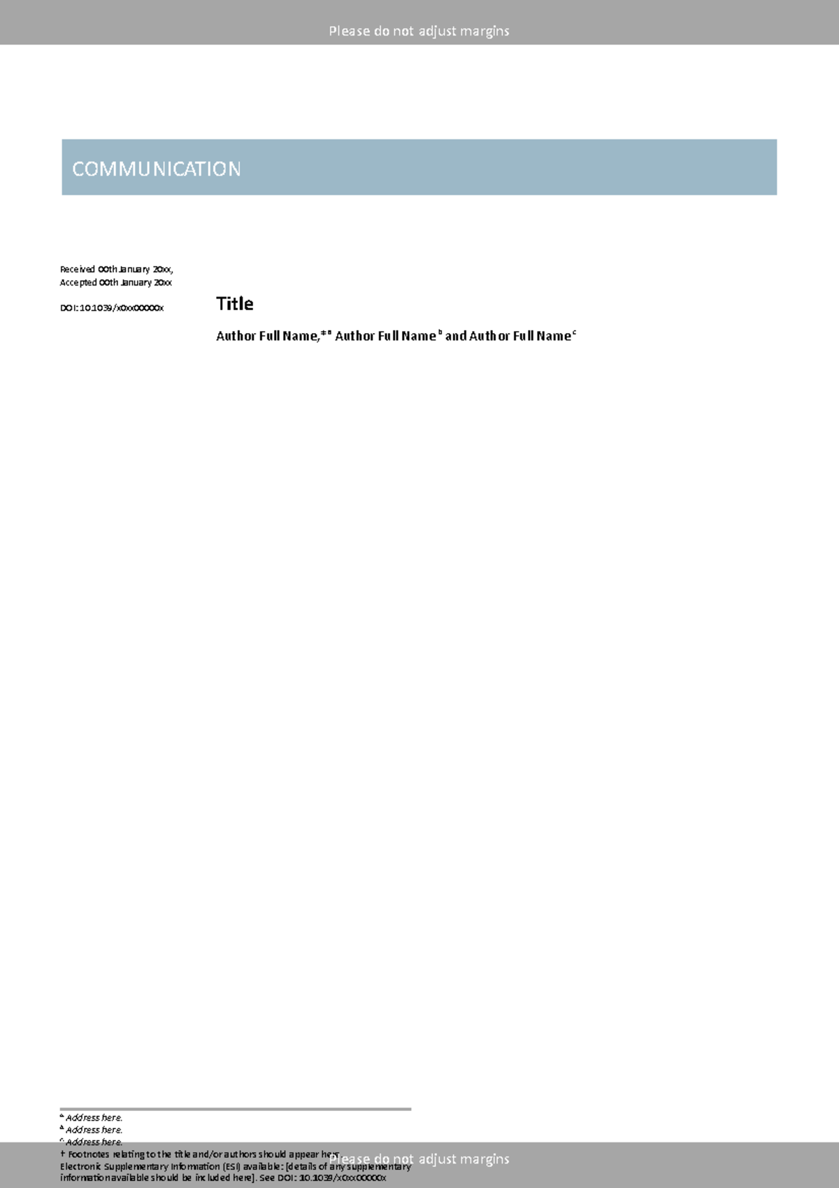 Experiment 3: Communication Template for Submission Guidelines - Studocu