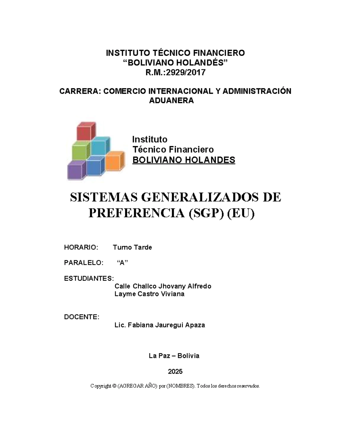 Aprovechamiento del SGP+ en Países Andinos: Análisis de Bolivia, Perú ...