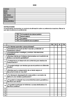 Ficha Técnica Ansiedad DASS 21 - FICHA TÉCNICA ESCALA DE DEPRESIÓN ...