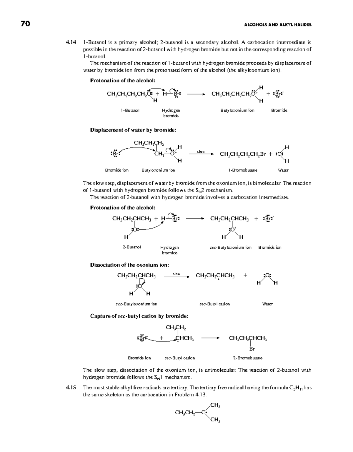Organic Chemistry 4th Ed: Alcohls & Alkyl Halides (70) Notes - Studocu