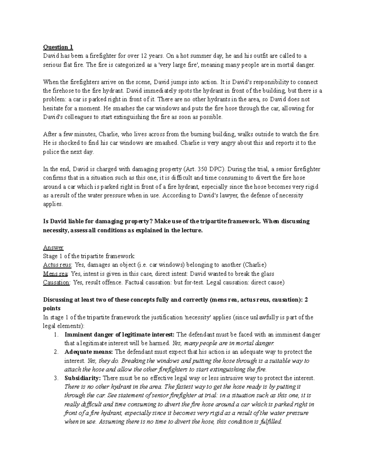 Criminal Law Exam Notes - January 2025 (Course Code: CL101) - Studeersnel