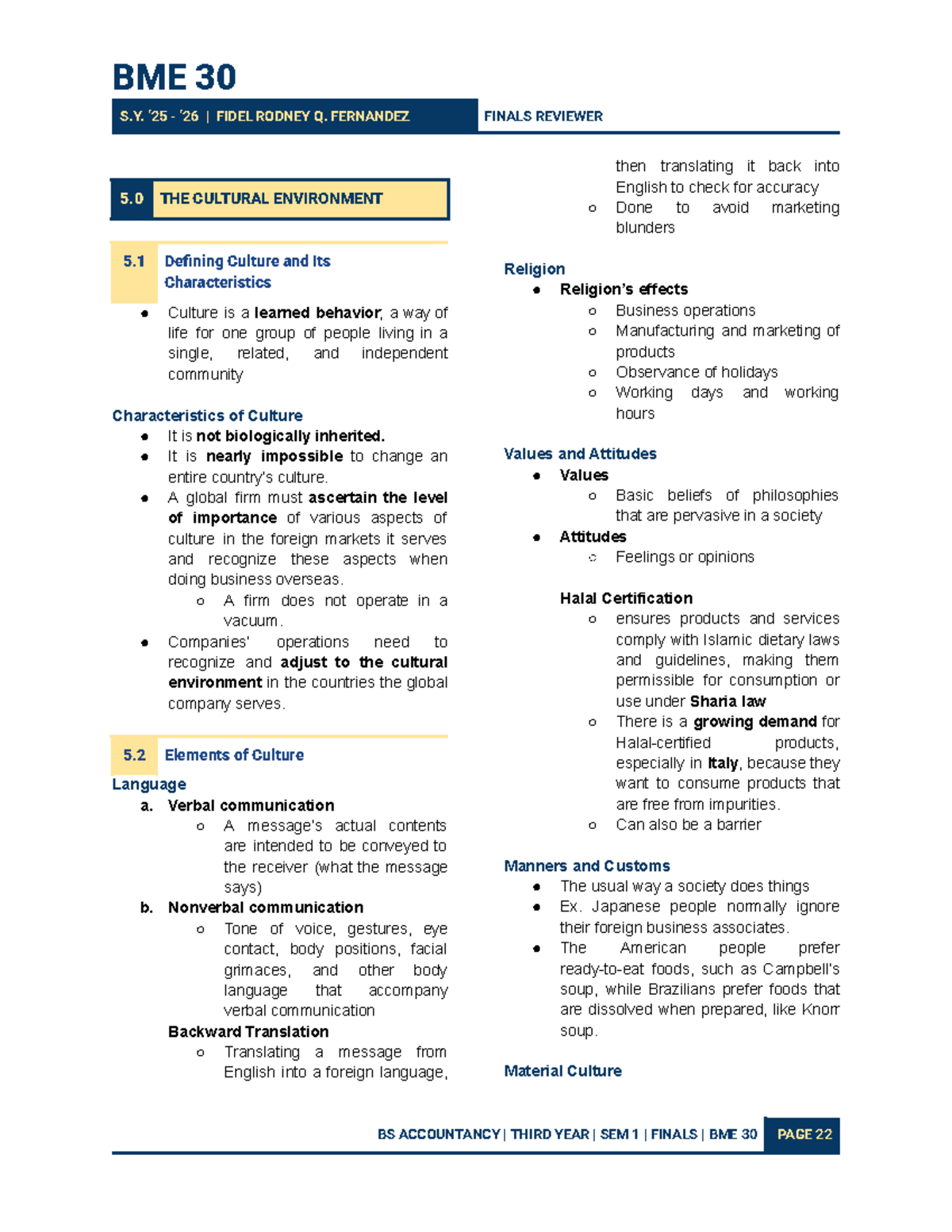 ACCOUNTANCY 3RD YR SEM 1 FINALS: Chapter 5 Overview - Studocu