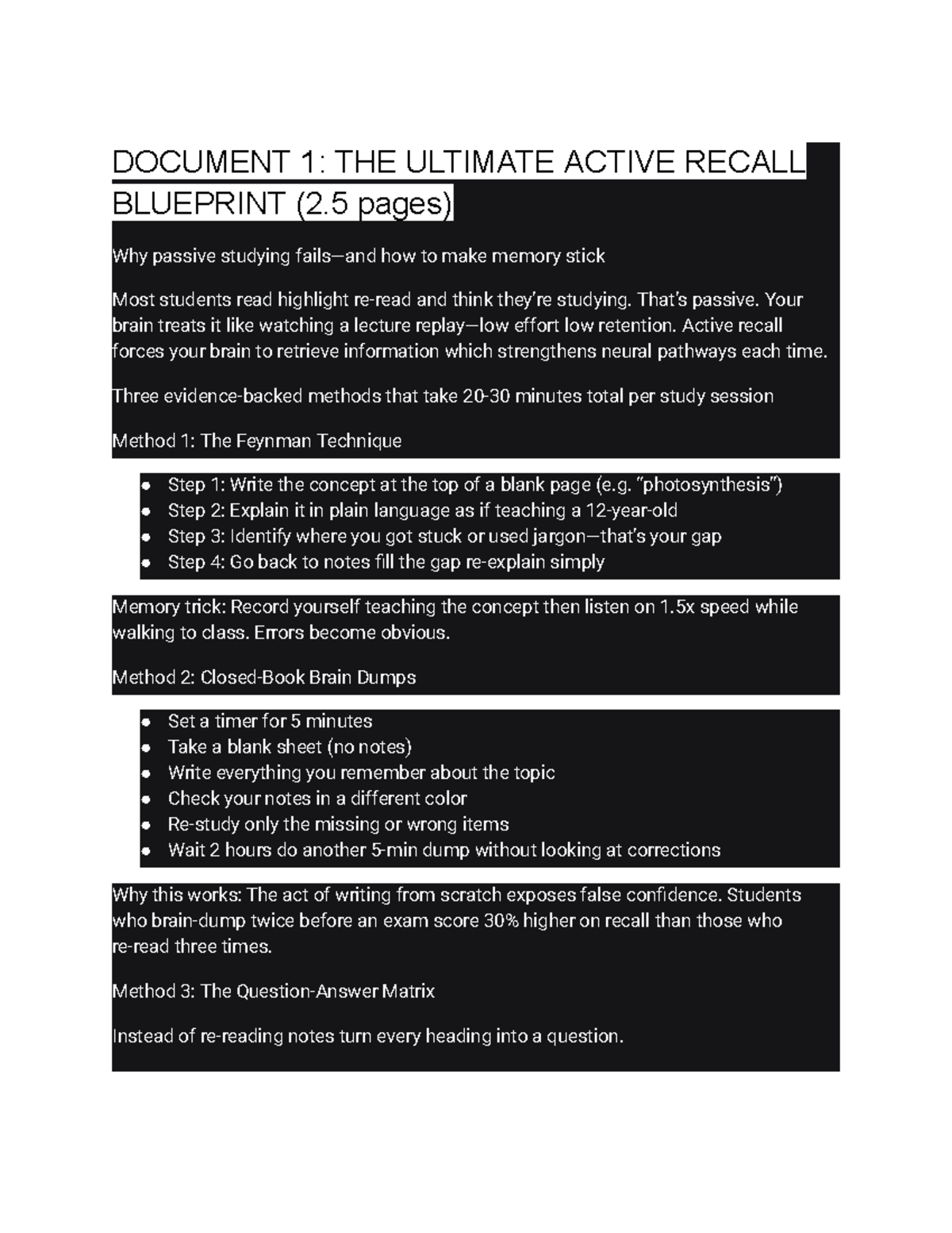 Active Recall Techniques for Effective Studying: A Guide - Studocu