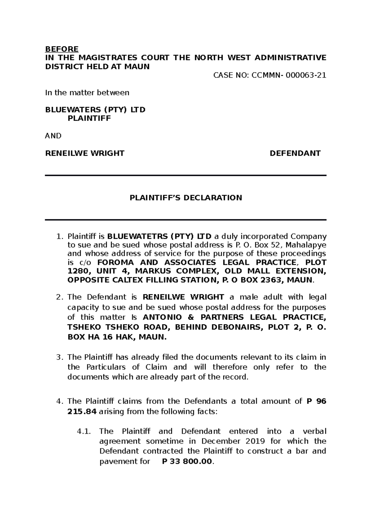 CCMMN-000063: Importance of Summons in Legal Proceedings - Studocu