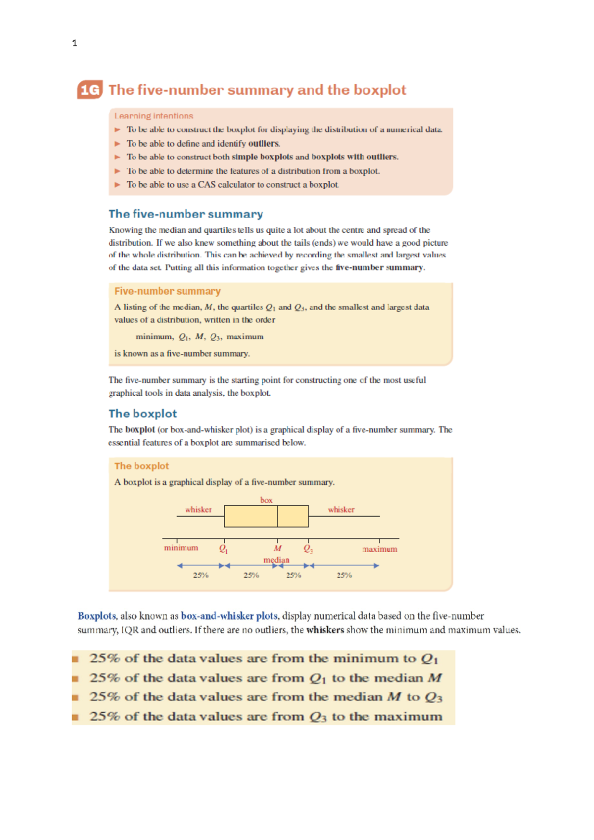 Yr12 GM 1G upd TW - Teacher provided notes - Outliers are shown as dots ...