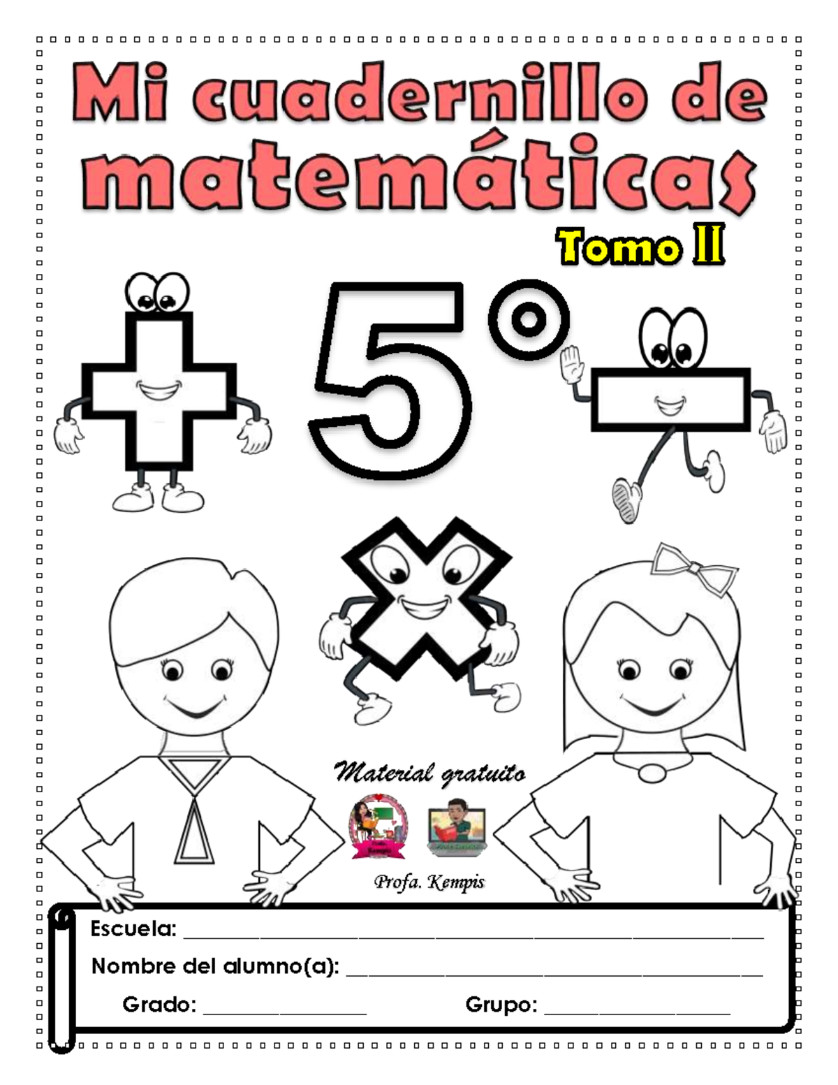 Cuadernillo de Matemáticas 5° Grado - Profa. Kempis - Material Complementario - Document Preview