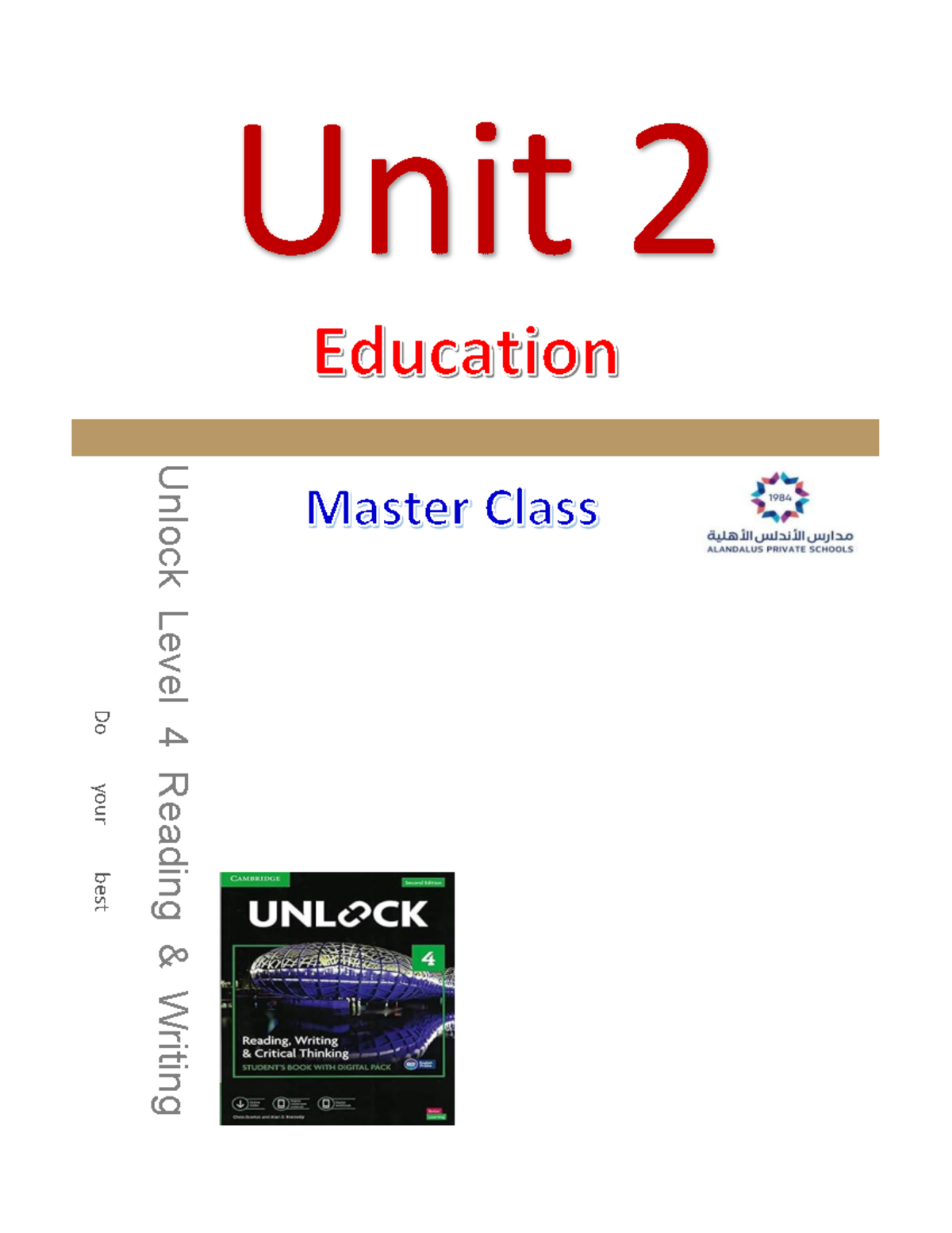 Unit 2 Unlock Level 4 Reading & Writing: Key Vocabulary & Concepts ...