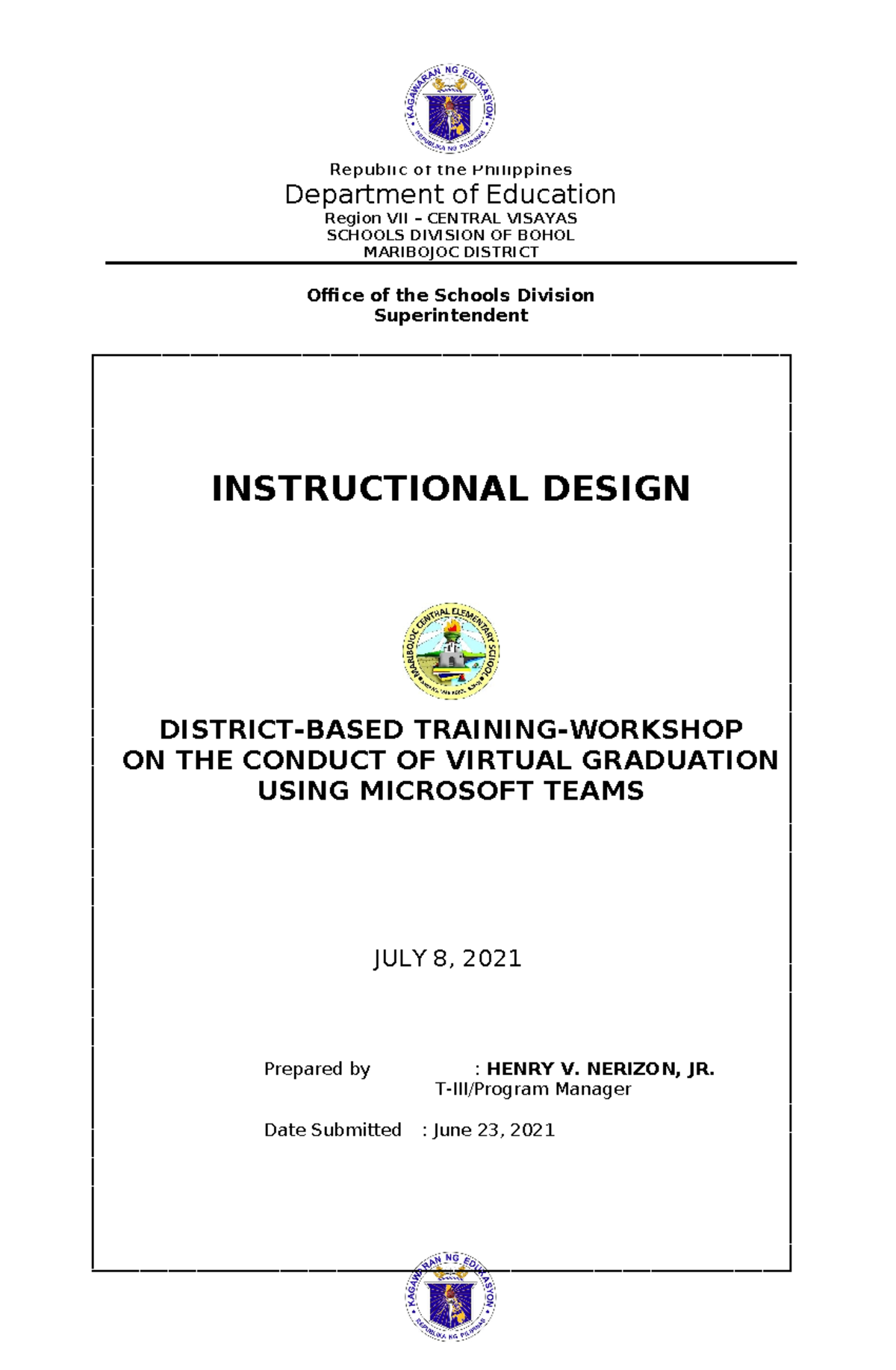 Training- Design-Virtual Graduation Using MS Teams - Republic of the ...