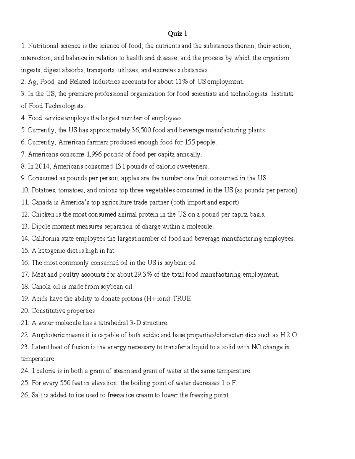 Food Tech (Final Exam) - Lecture Notes Overview (1-15) - Studocu