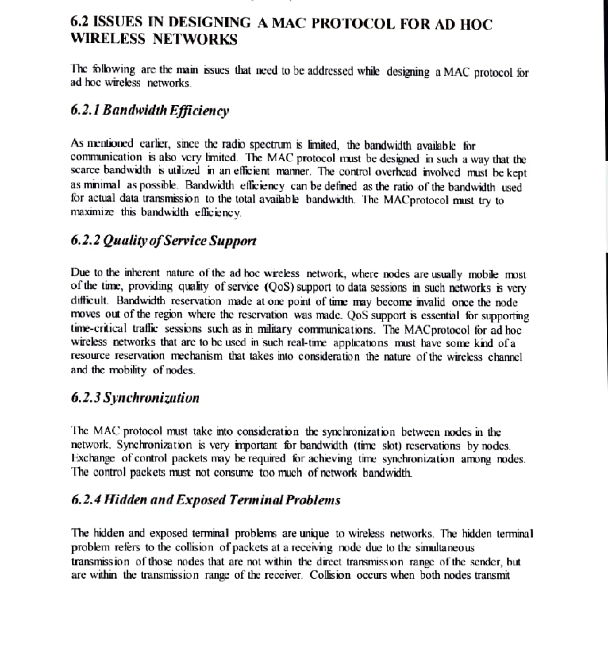 Issues in designing a MAC protocol for AD HOC wireless networks - 6 ...