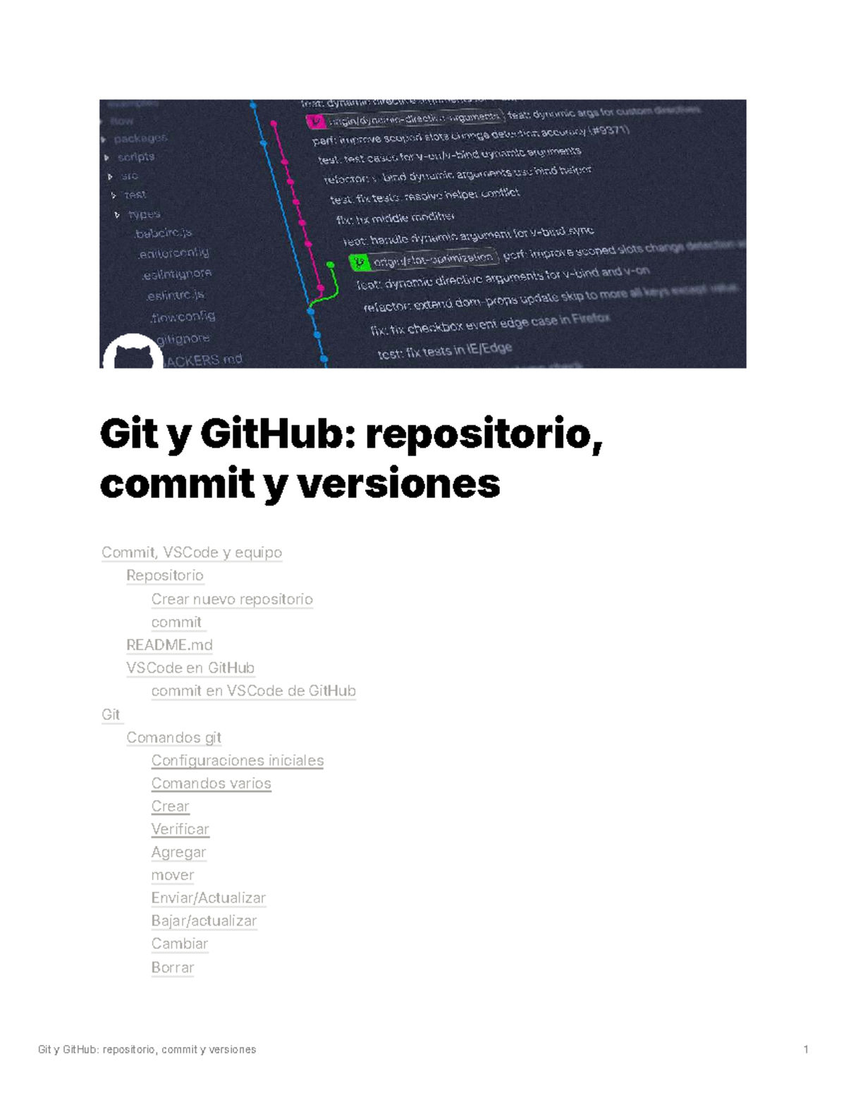 Git y GitHub: Repositorio, Commit y Versiones - Guía Completa - Studocu