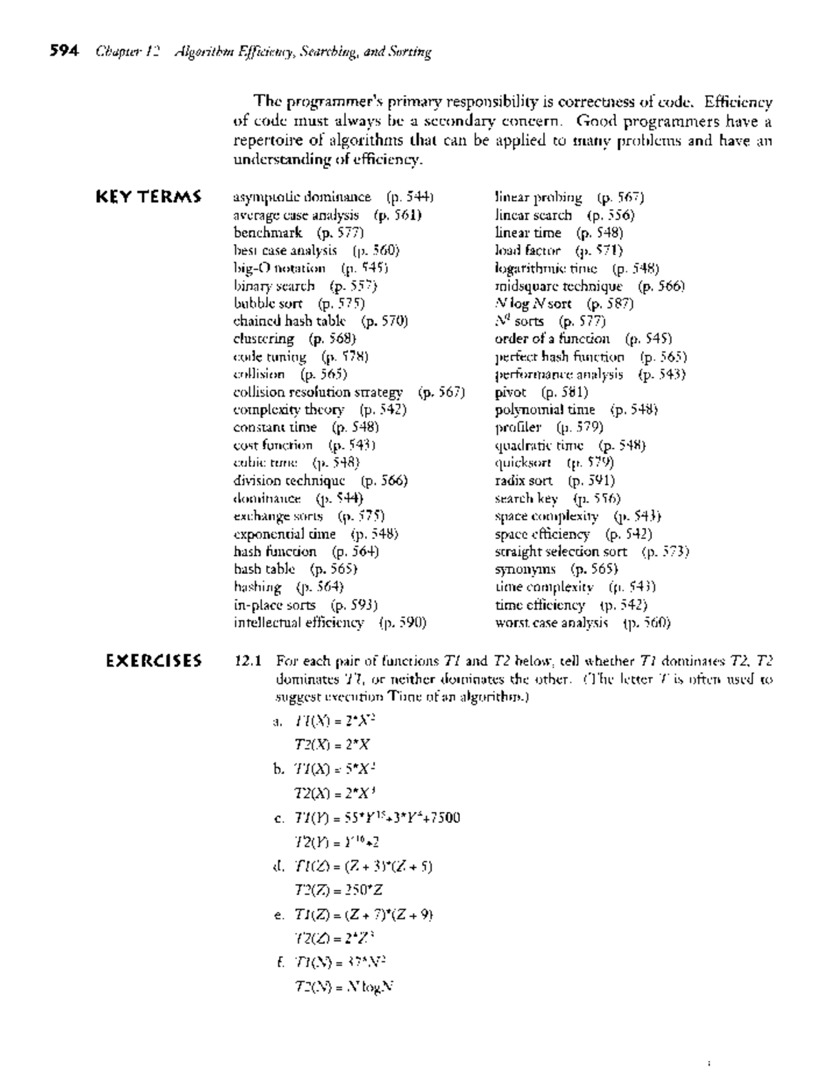 CS102 Final Exam Notes: Algorithm Efficiency, Searching & Sorting - Studocu