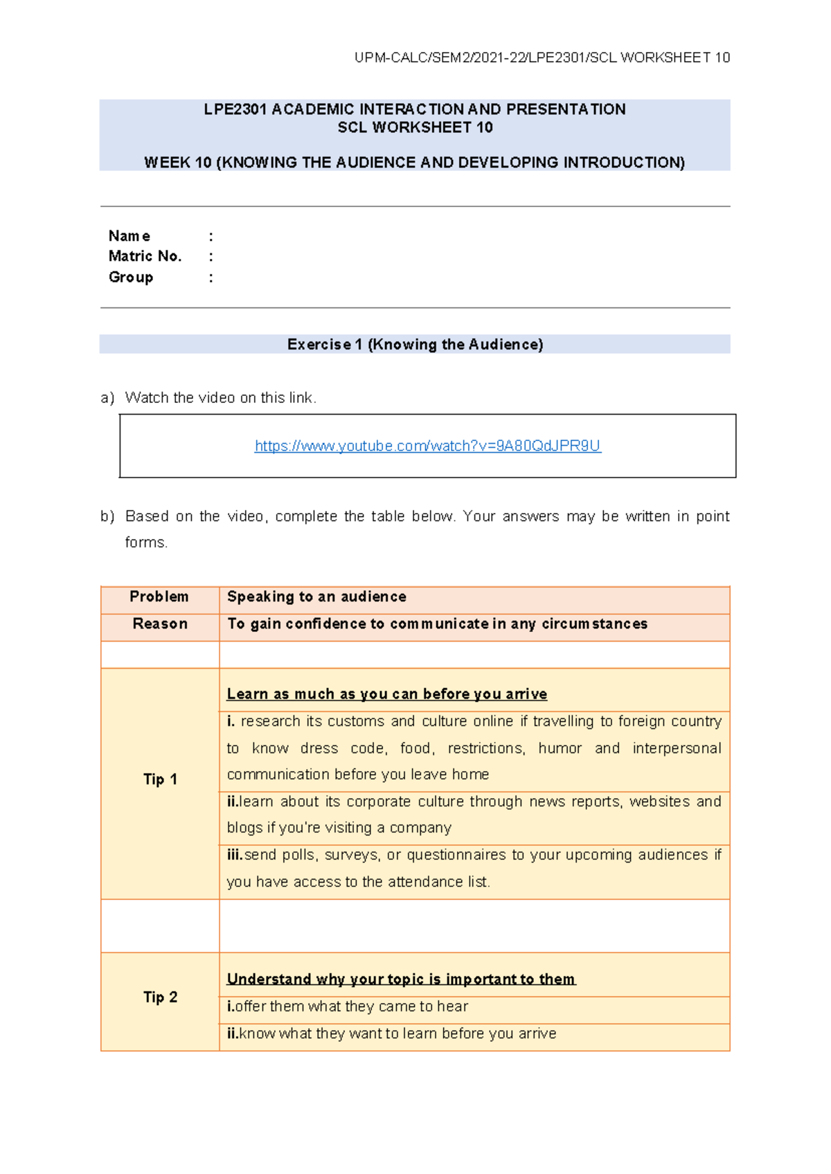 SCL Worksheet 10 - scl - UPM-CALC/SEM2/2021-22/LPE2301/SCL WORKSHEET 10 ...