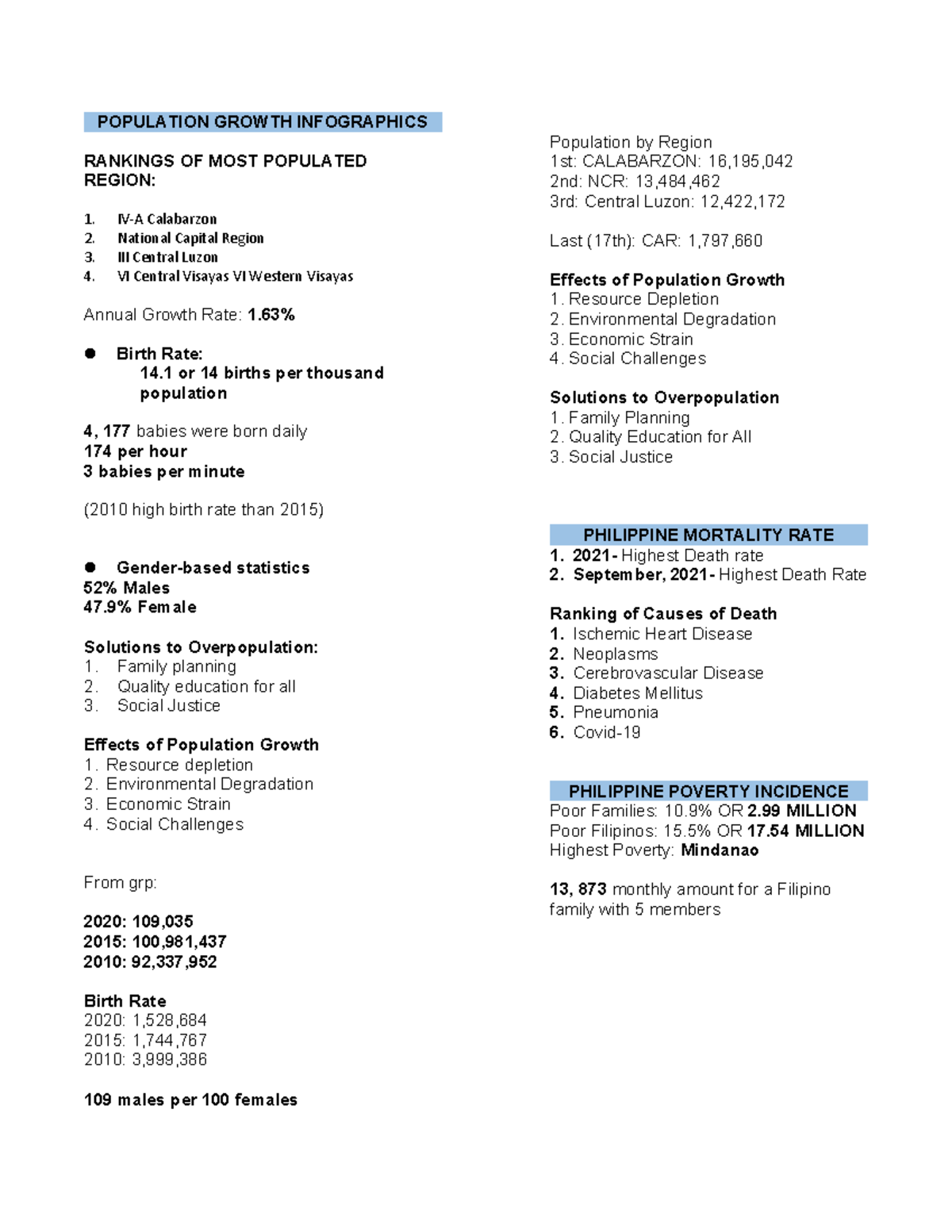 Infographics - Rates for diff topics - POPULATION GROWTH INFOGRAPHICS ...