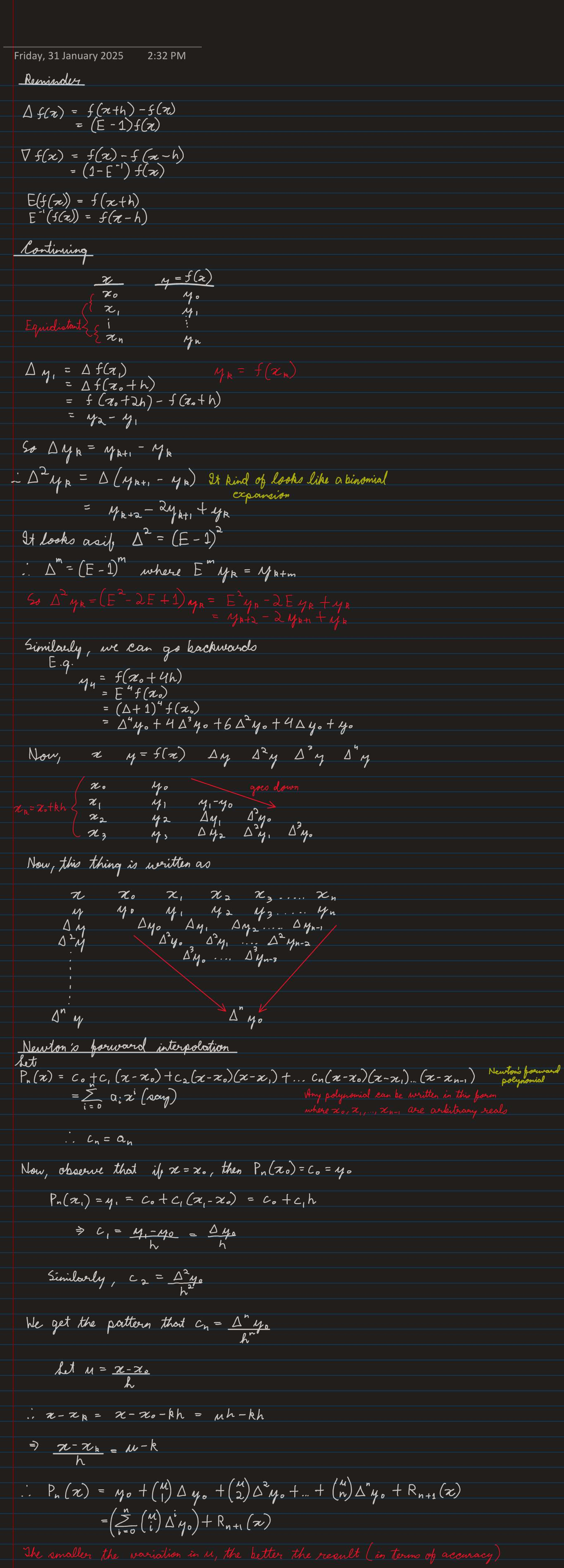 Math 101: Polynomial Interpolation and Binomial Expansion Notes - Studocu