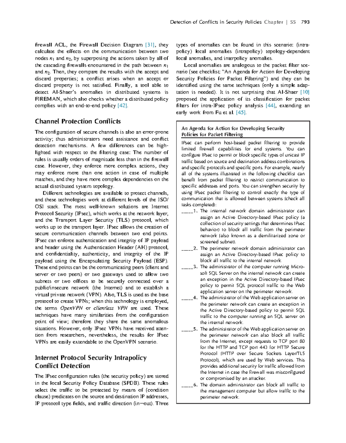 CP4391 Security Practices: Detection of Conflicts in Policies (Ch. 55 ...