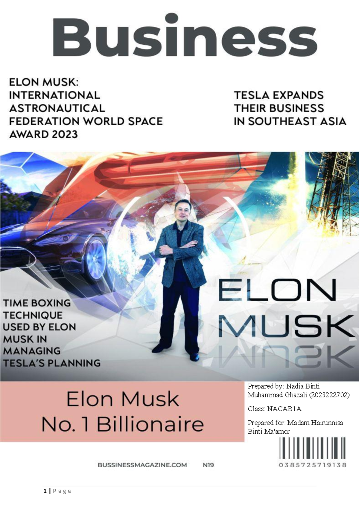 MGT400 - Study Notes on Elon Musk's Life and Achievements - Studocu