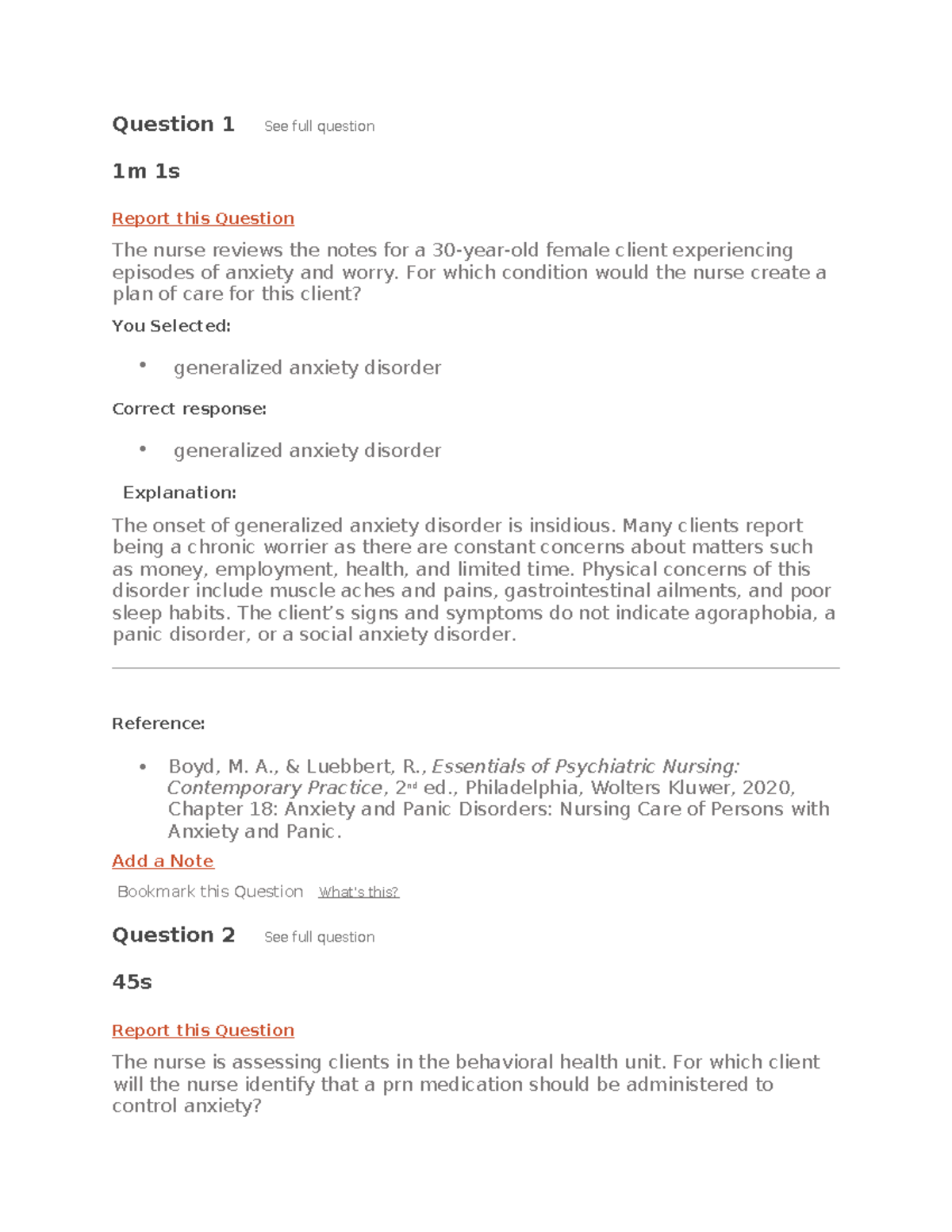 Mental Health Exam 3 Prep Notes - Nursing Focus (Course NUR-456) - Studocu